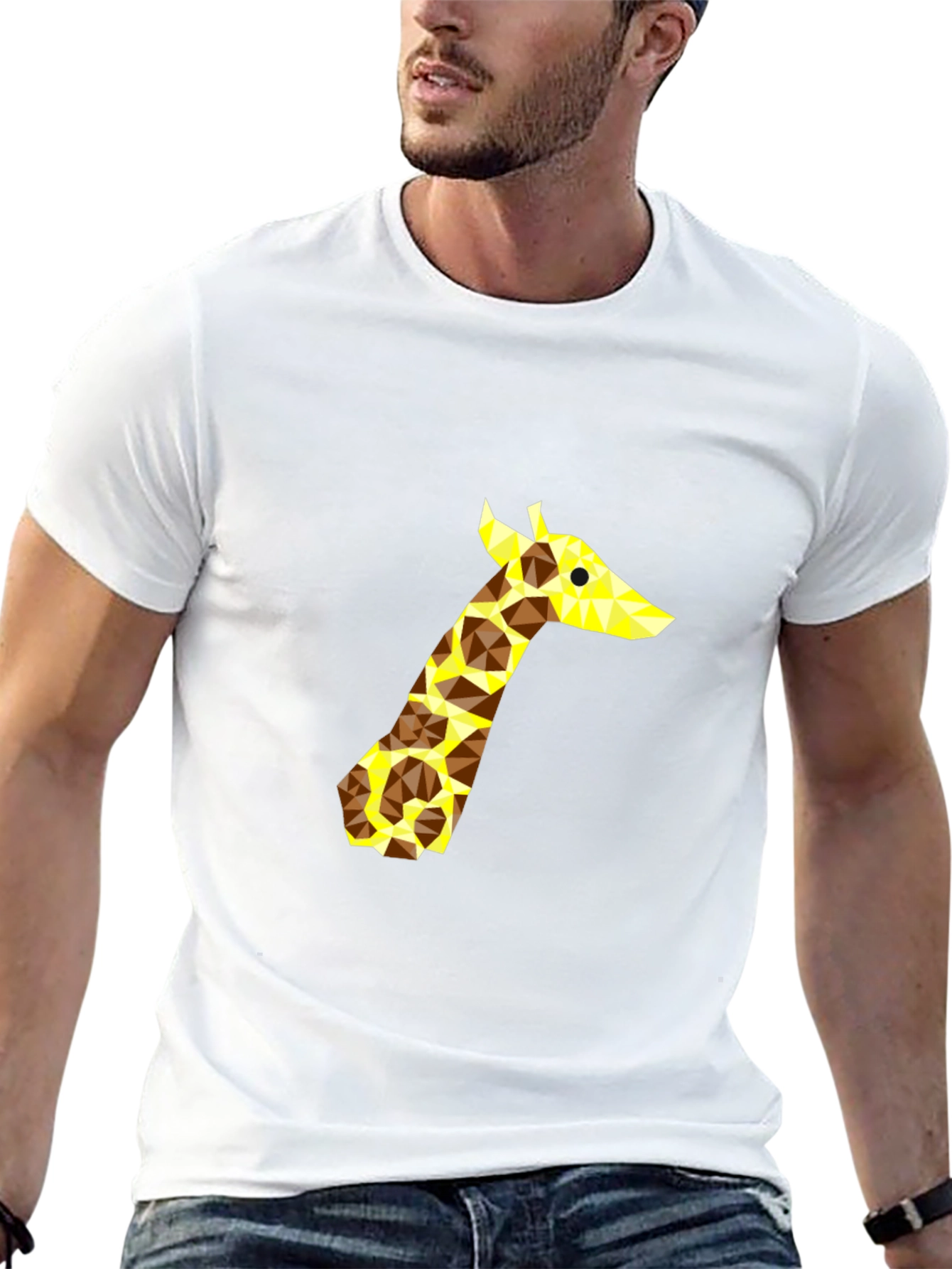 Geometric Giraffe Graphic Tee
