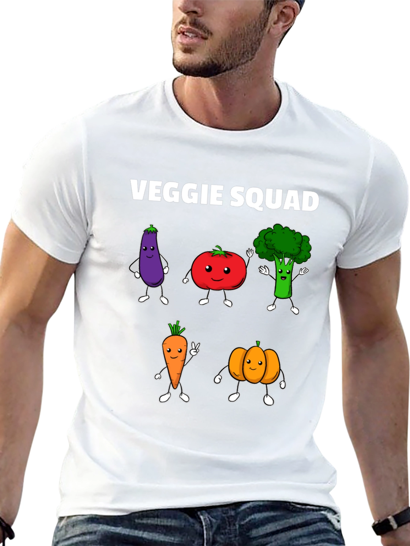 Veggie Squad Graphic Tee - Black T-Shirt