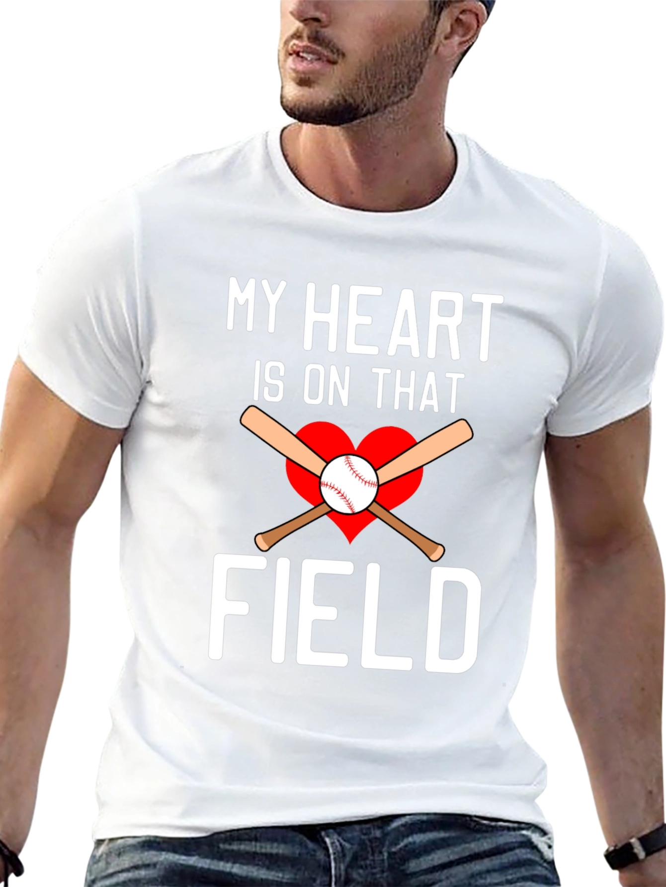My Heart is on That Field Baseball T-Shirt
