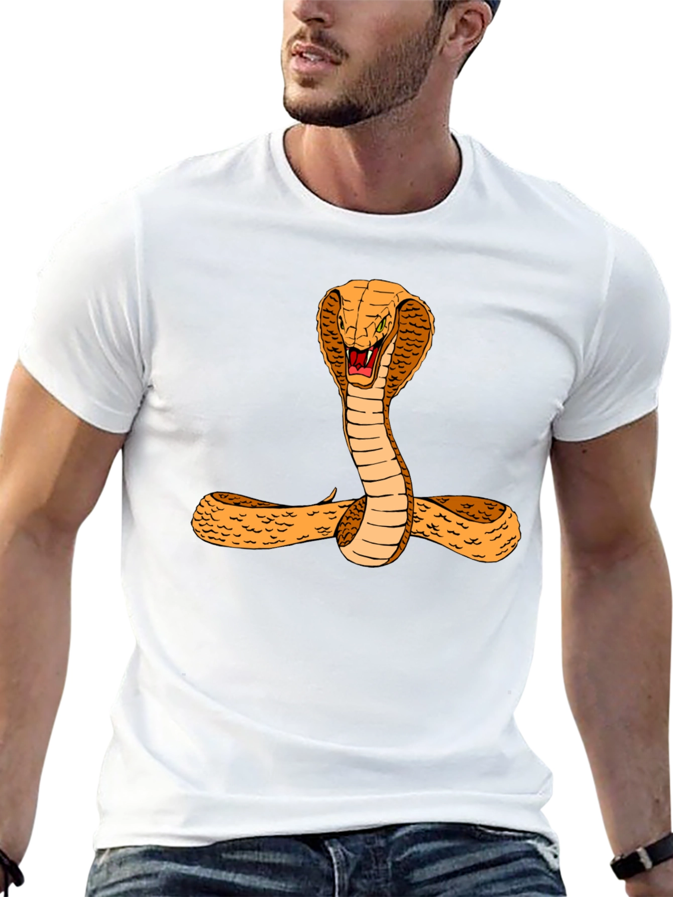Cobra Graphic Tee - Bold Snake Design
