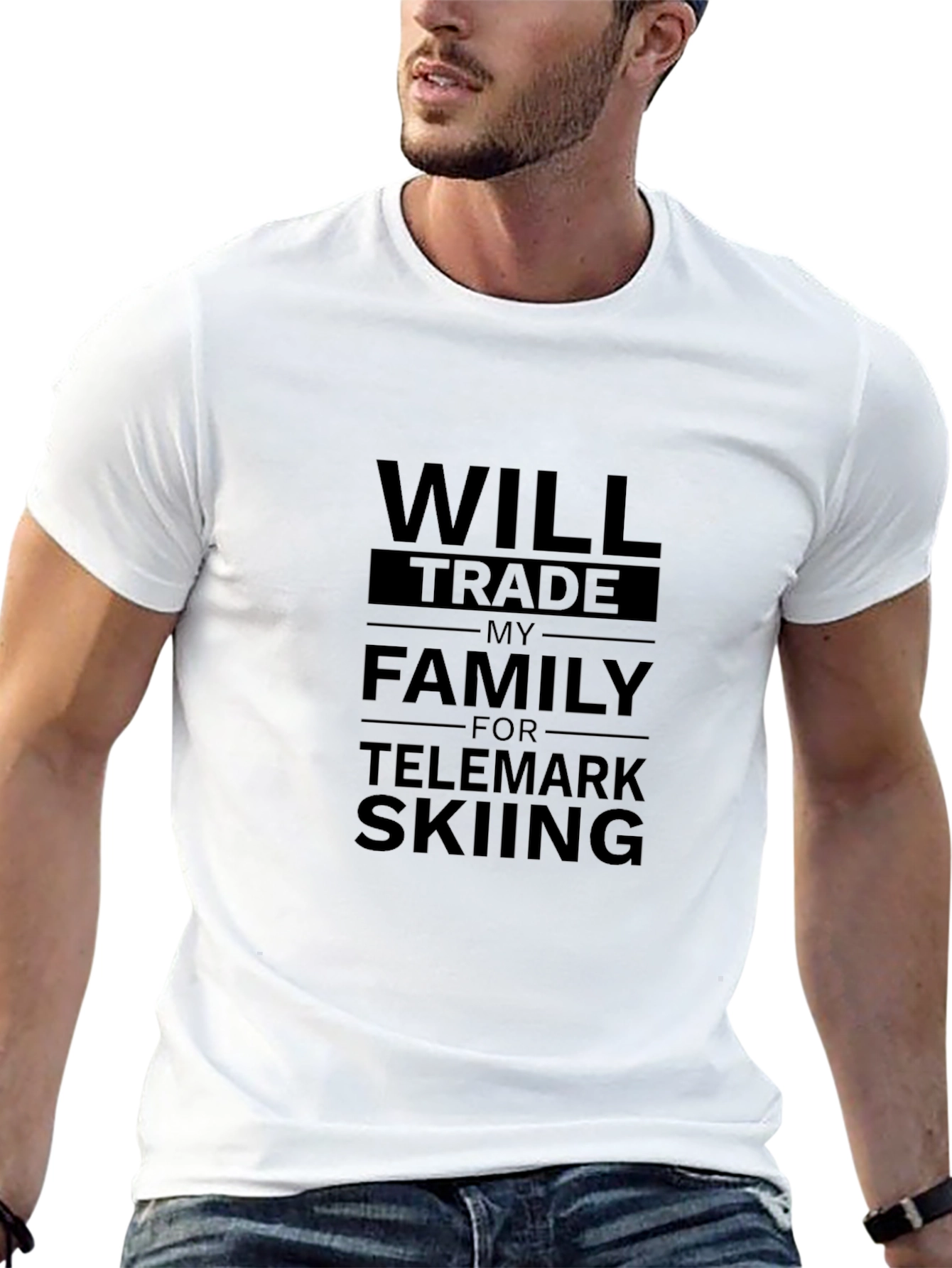 Funny Telemark Skiing Graphic Tee