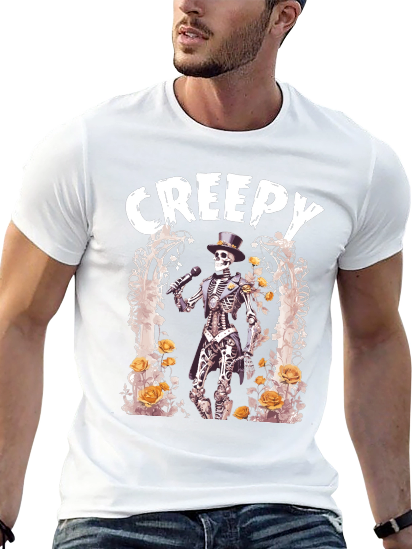 Creepy Skeleton T-Shirt - Spooky Style