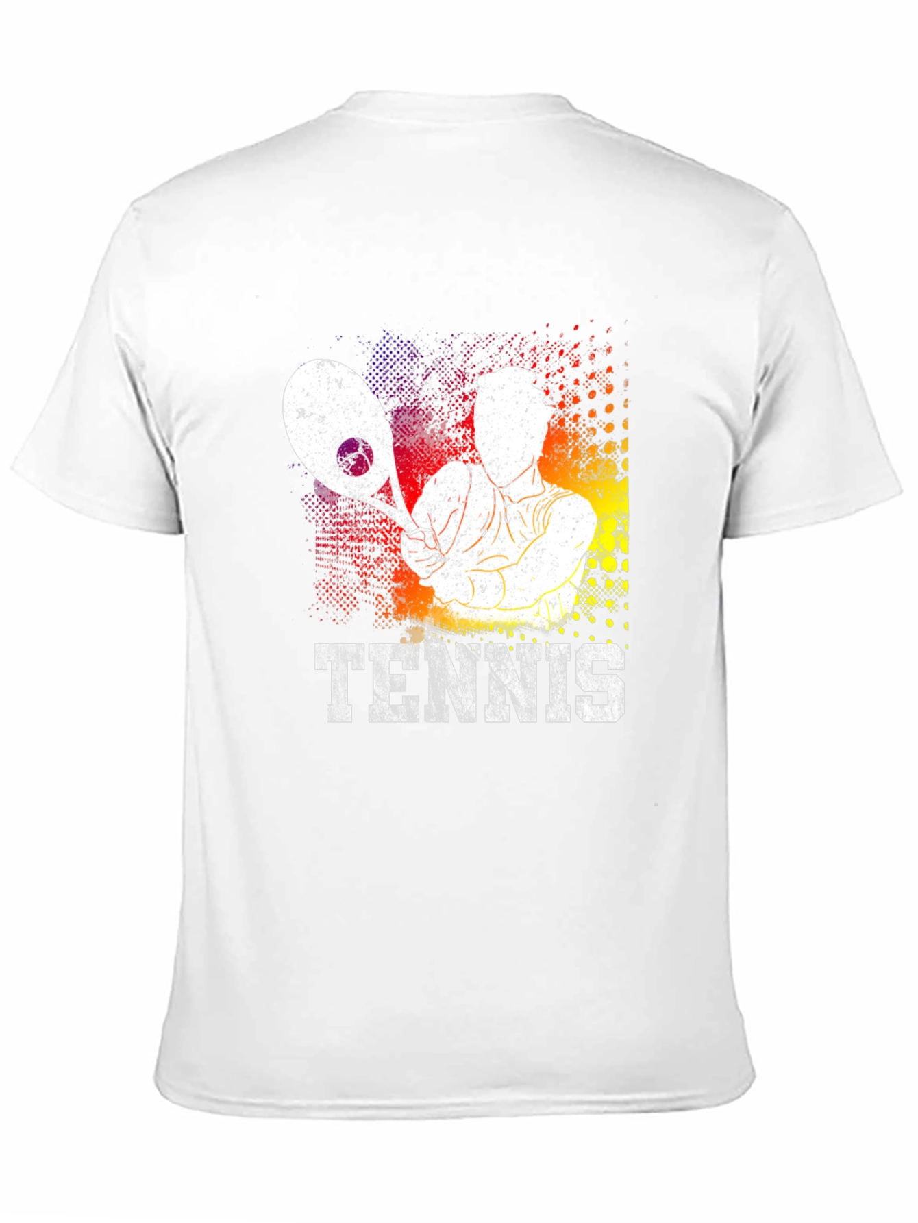 Tennis Player Graphic Print Black T-Shirt