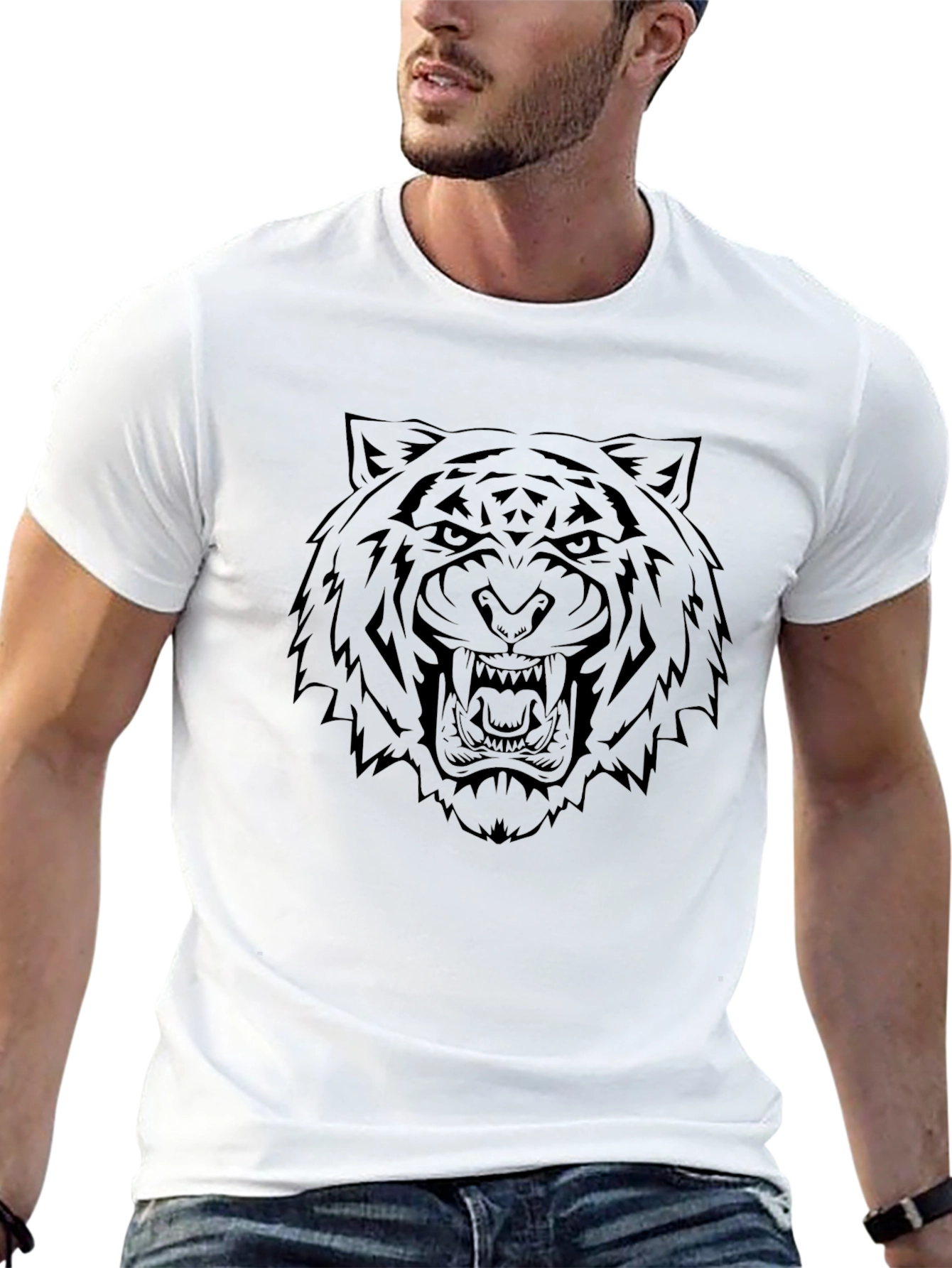 Black Tiger Graphic Tee - Fierce Style