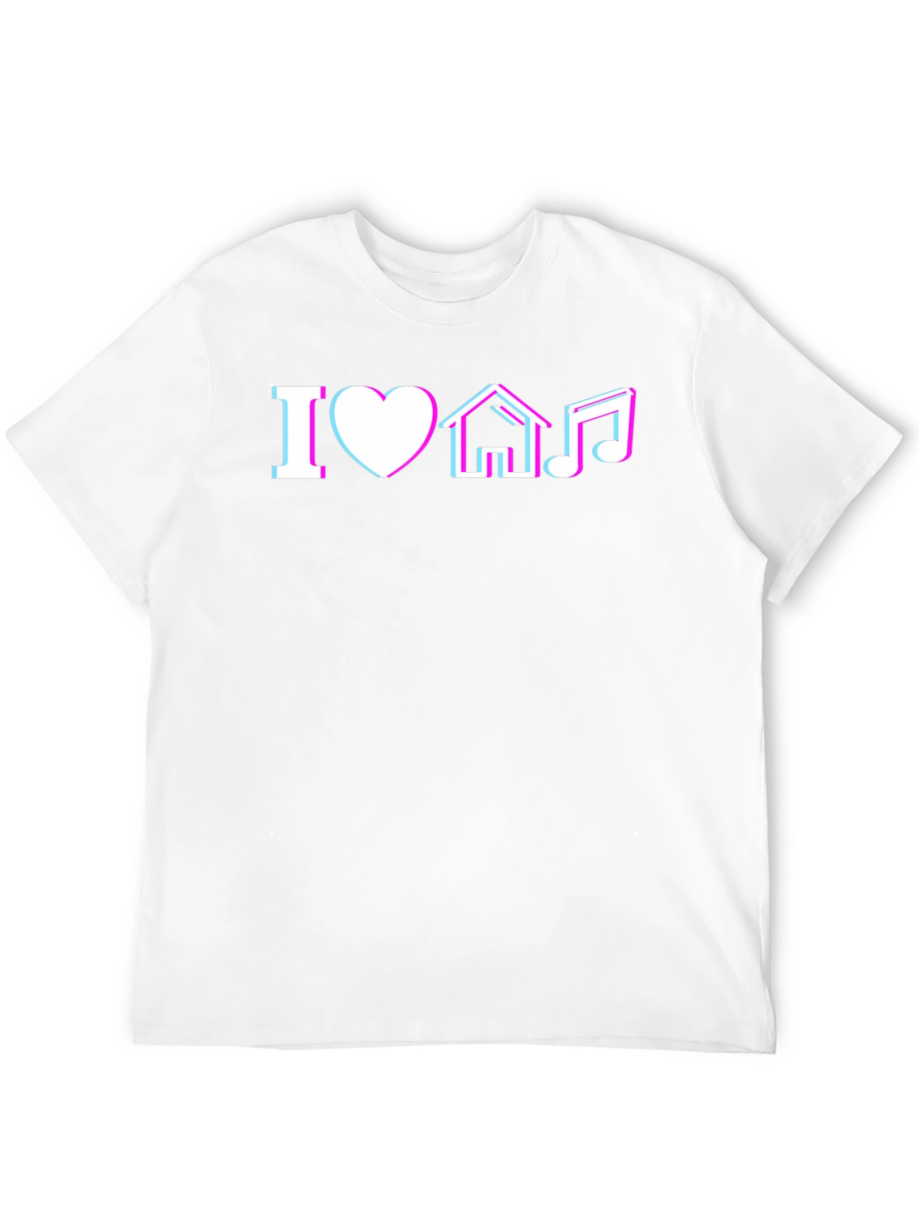 I Love House Music Black T-Shirt