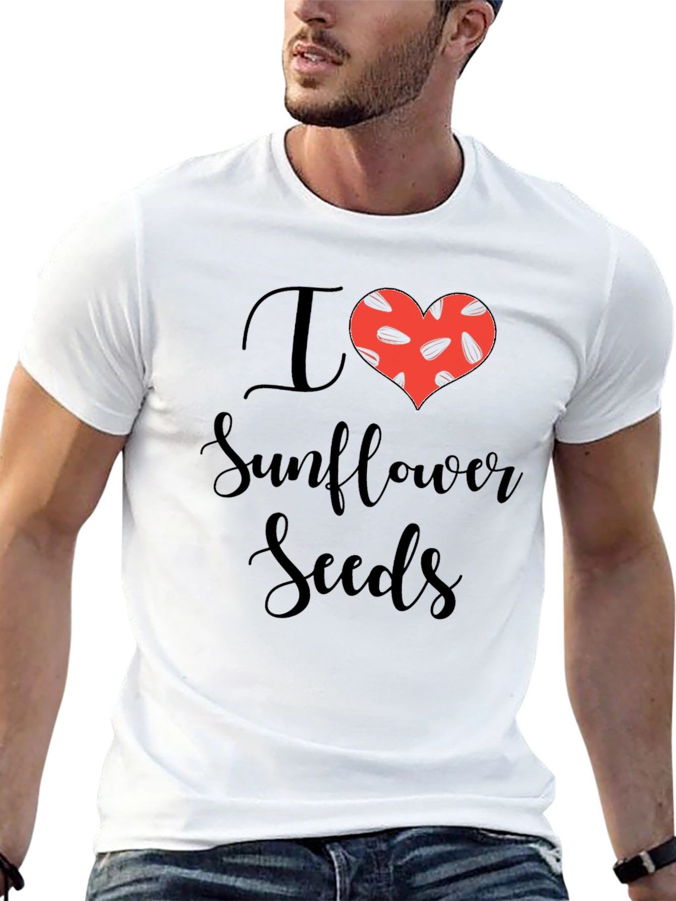 I Love Sunflower Seeds Graphic T-Shirt