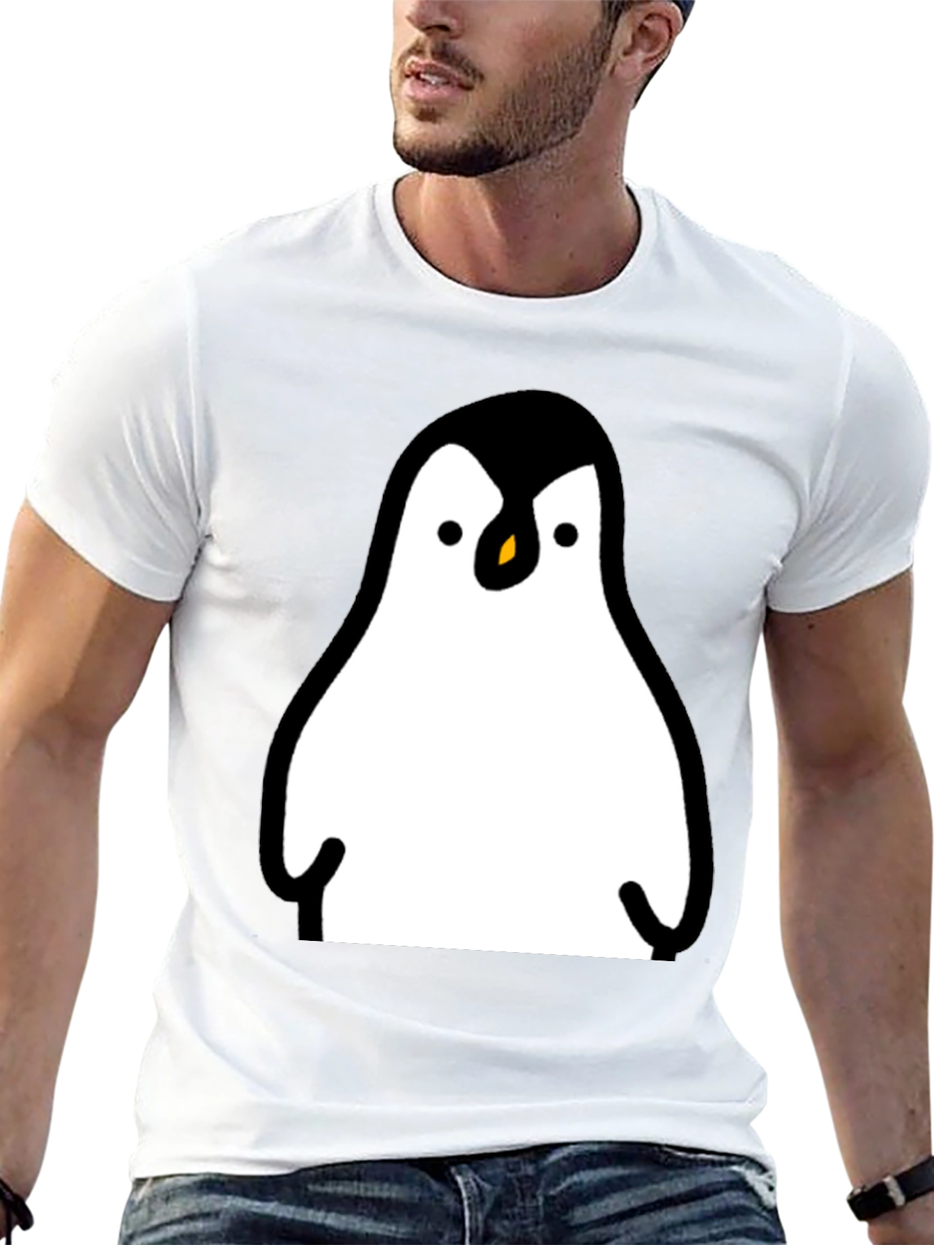Penguin Graphic Print T-Shirt - Mens Casual Tee