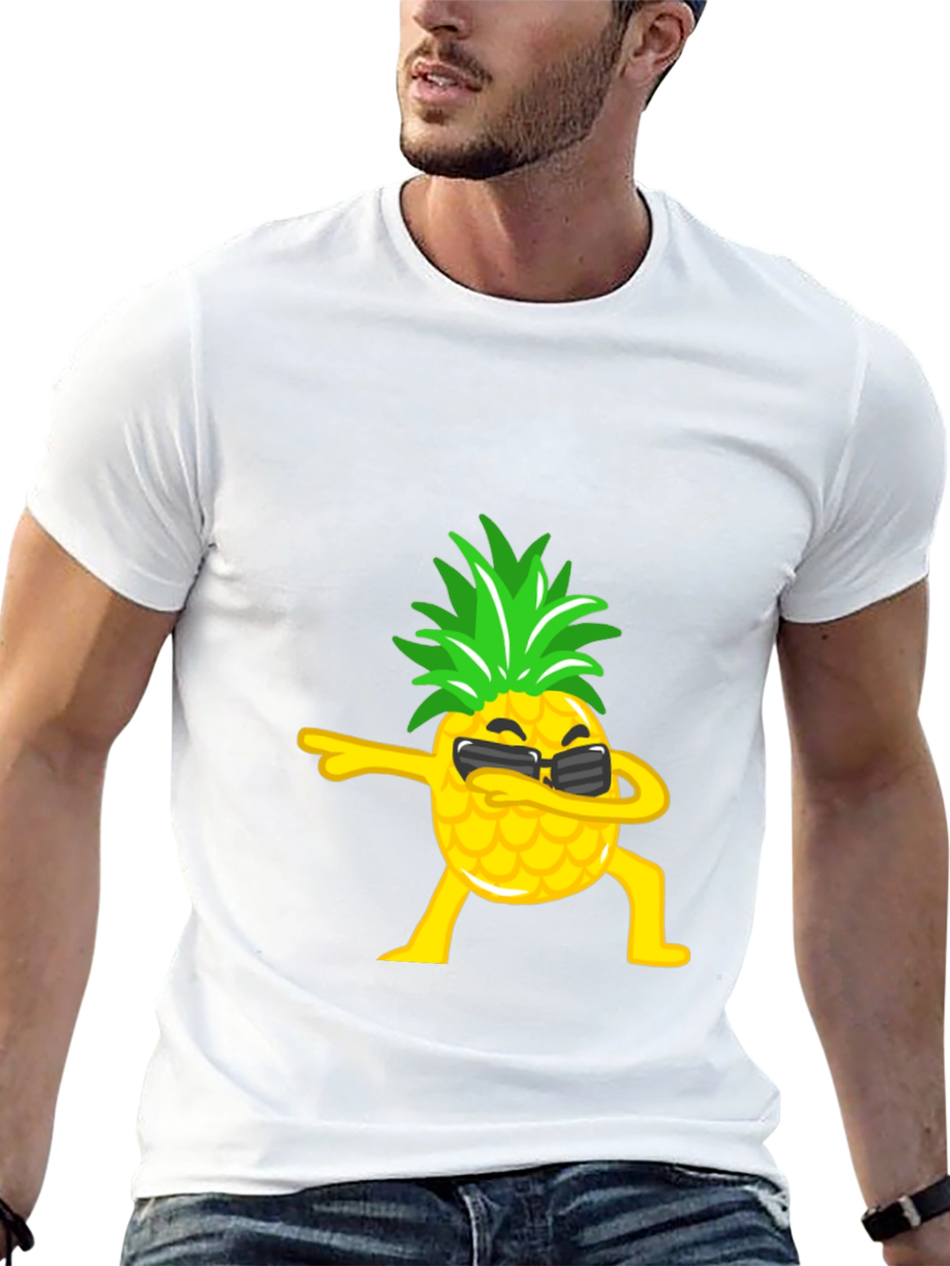 Dabbing Pineapple Graphic Tee - Black T-Shirt