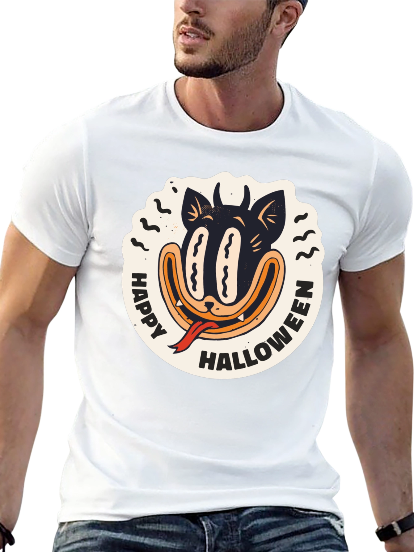 Happy Halloween Black Cat T-Shirt