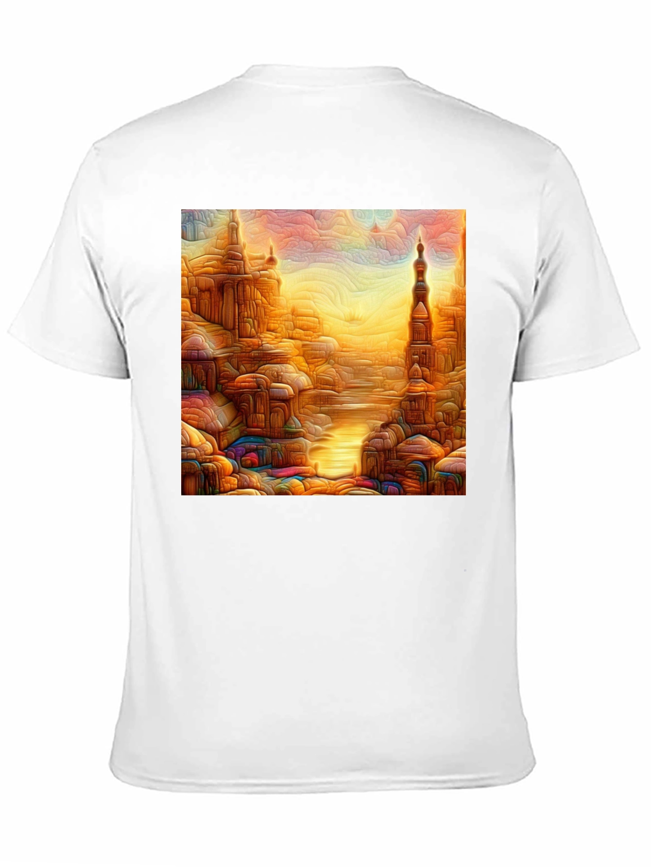 Vivid Cityscape T-Shirt - Artistic Graphic Tee
