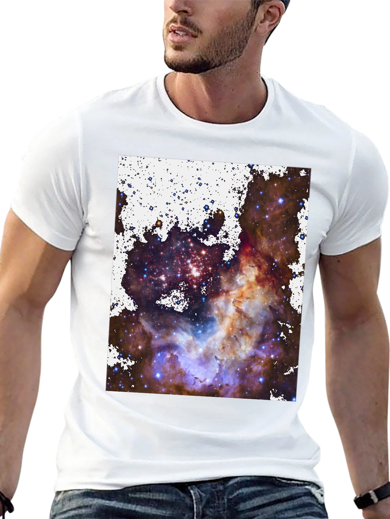 Nebula Print Tee - Cosmic Style