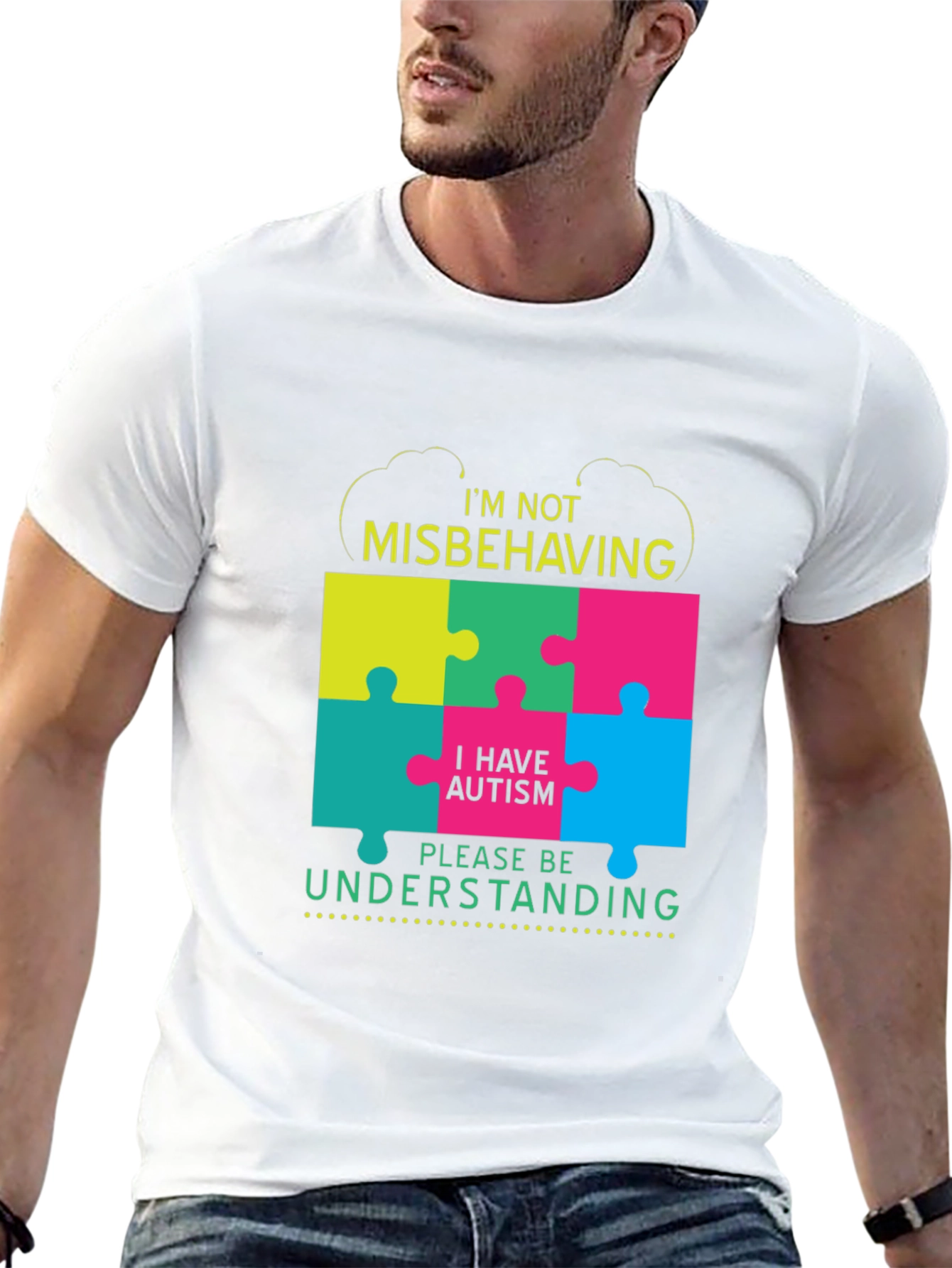 Autism Awareness T-Shirt - Im Not Misbehaving