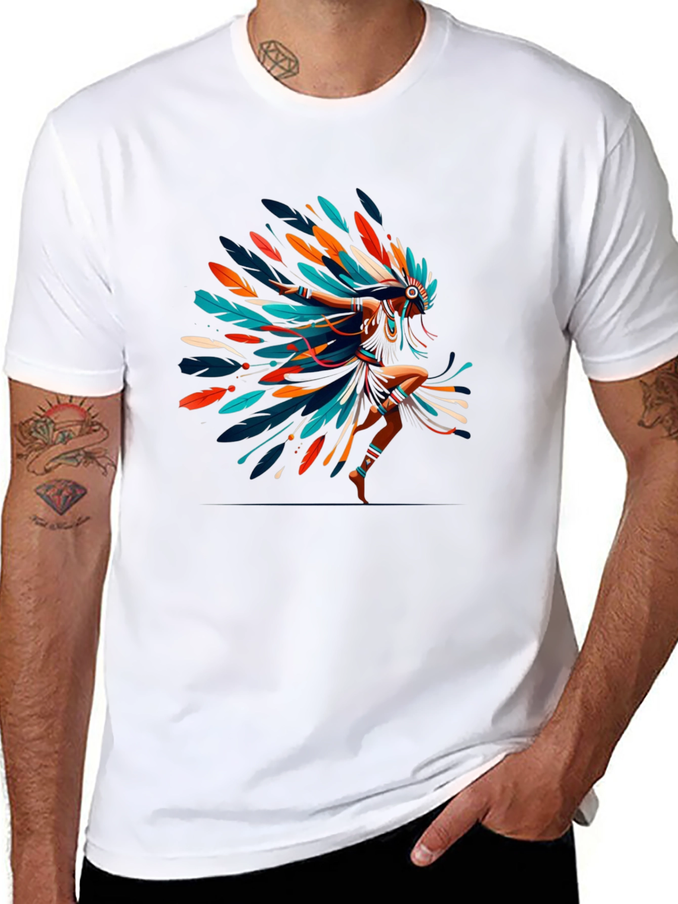 Feather Headdress Graphic T-Shirt