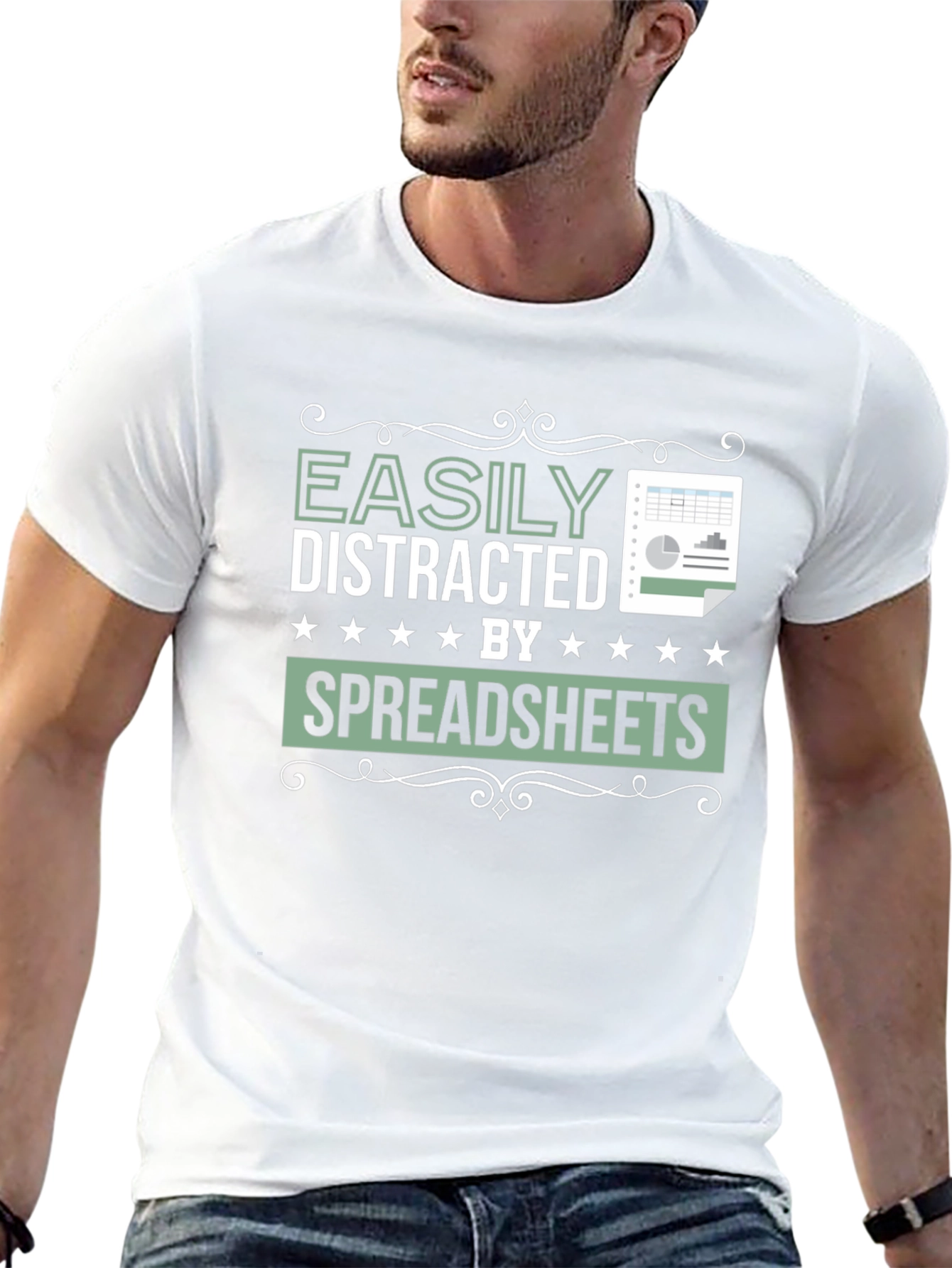 Easily Distracted by Spreadsheets Graphic Tee