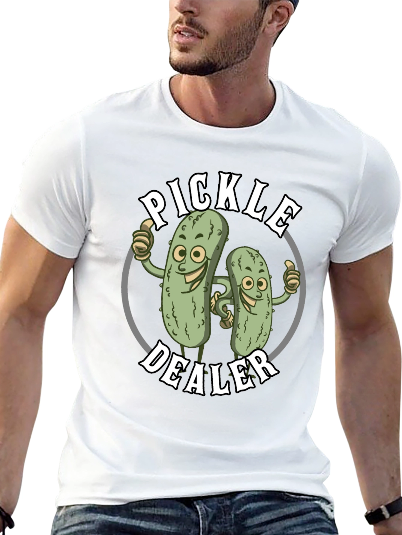 Pickle Dealer T-Shirt - Funny Pickle Cartoon Tee