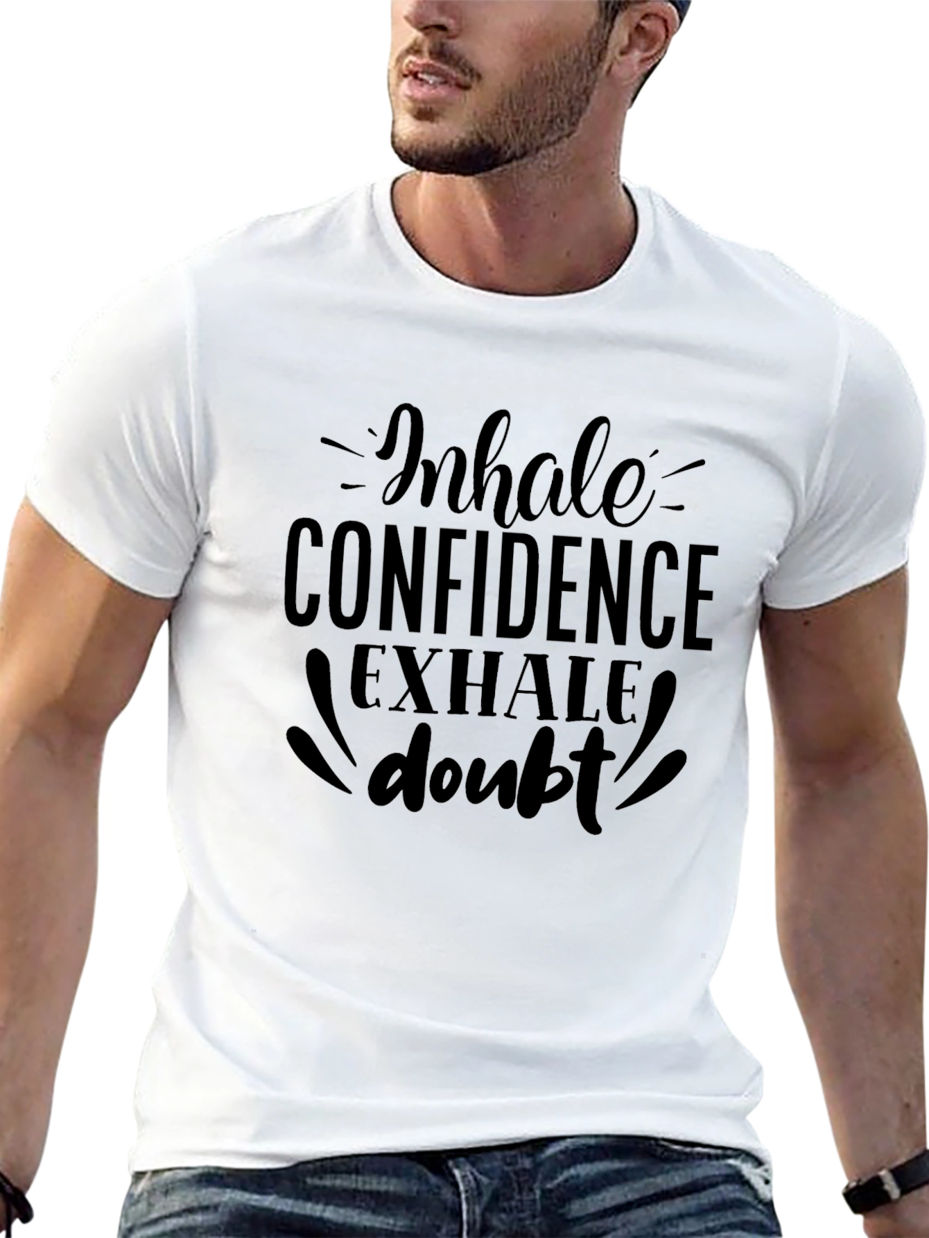 Inhale Confidence Exhale Doubt Black T-Shirt