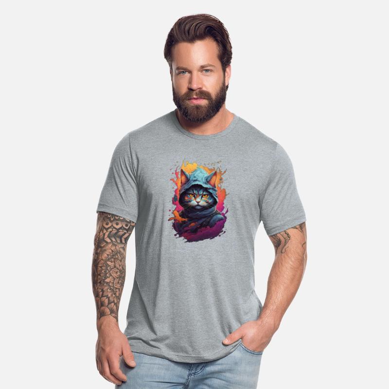 Fiery Feline Warrior: Detailed Ninja Cat