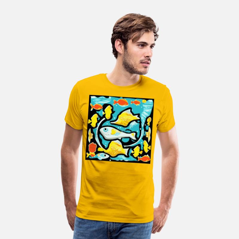 Fishes in Ocean : Abstract Art Sea