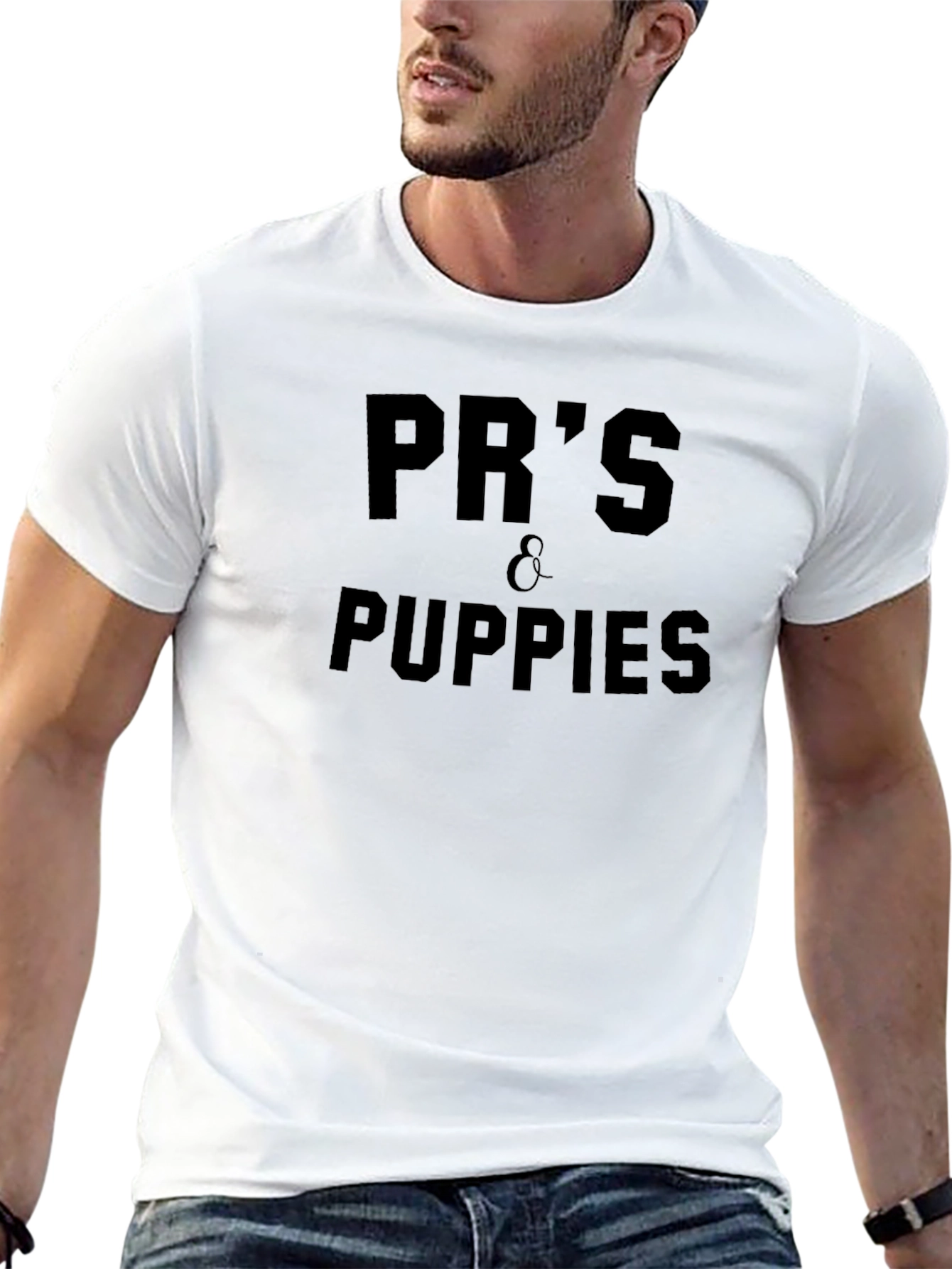 PRs & Puppies Black Graphic Tee