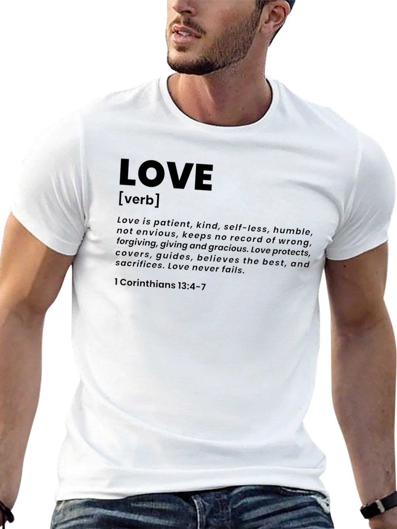 Love Definition T-Shirt - Black Crew Neck