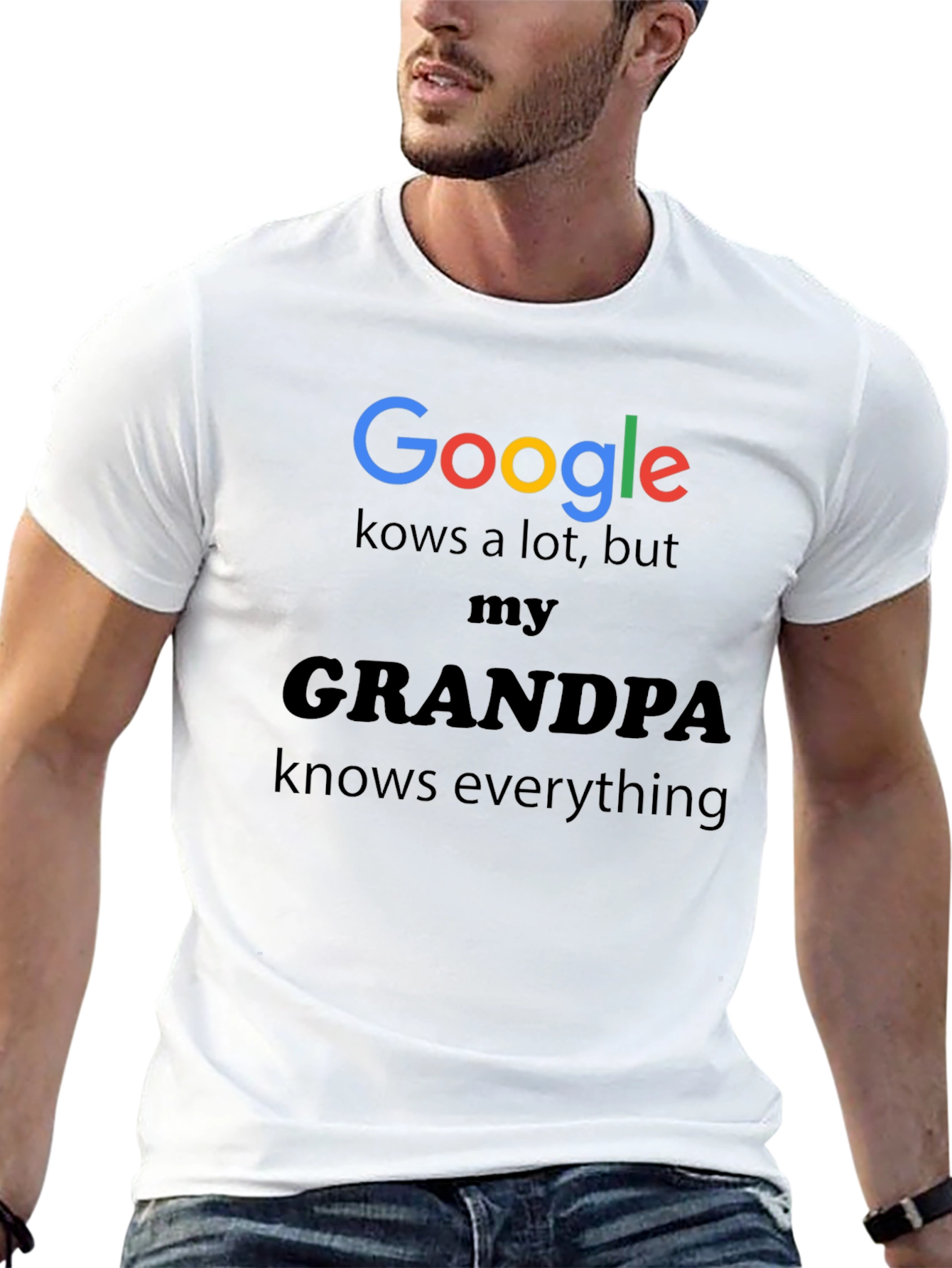 Google Grandpa T-Shirt - Knows Everything