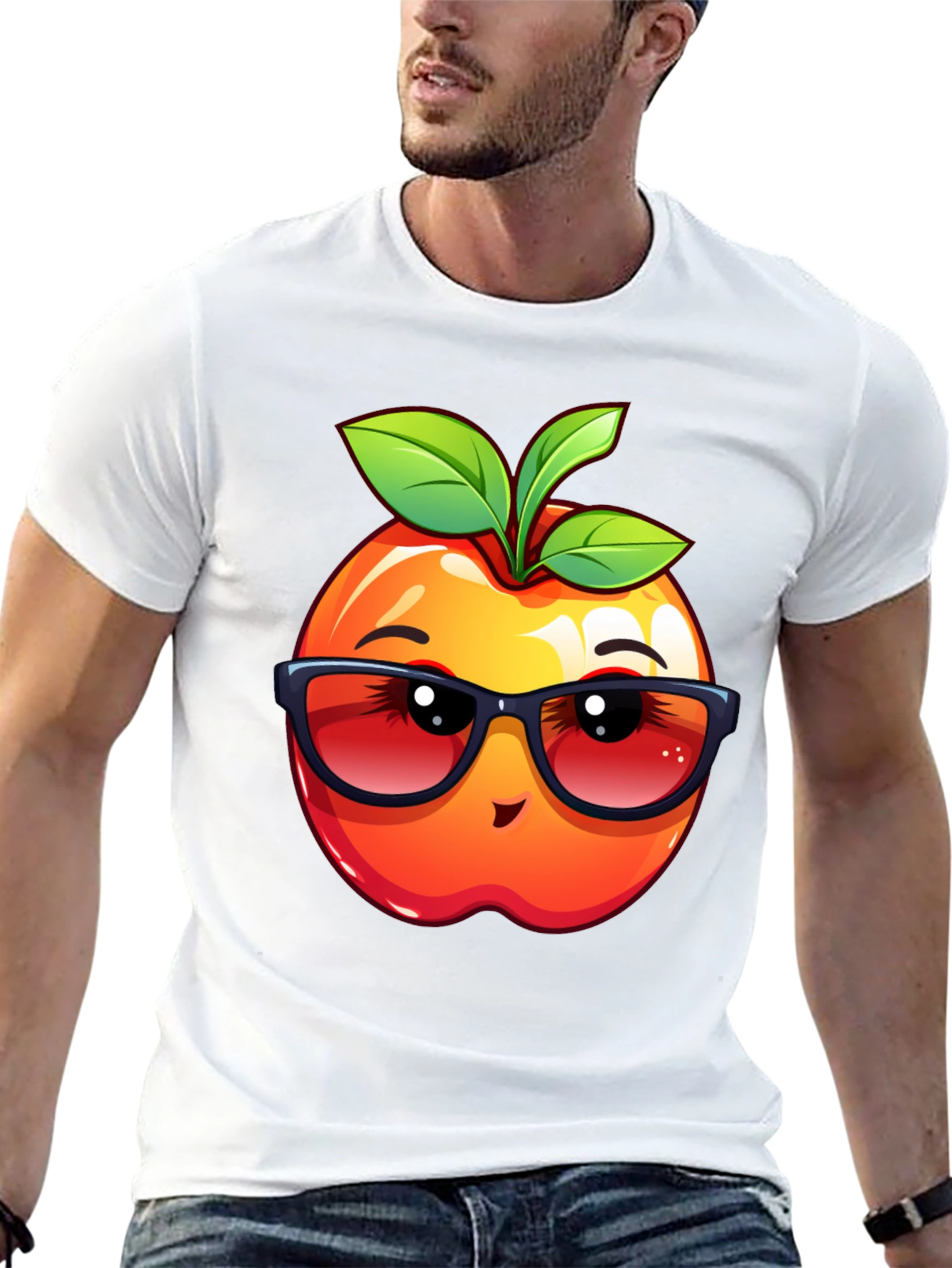 Cool Apple Graphic Tee - Fruit with Shades!
