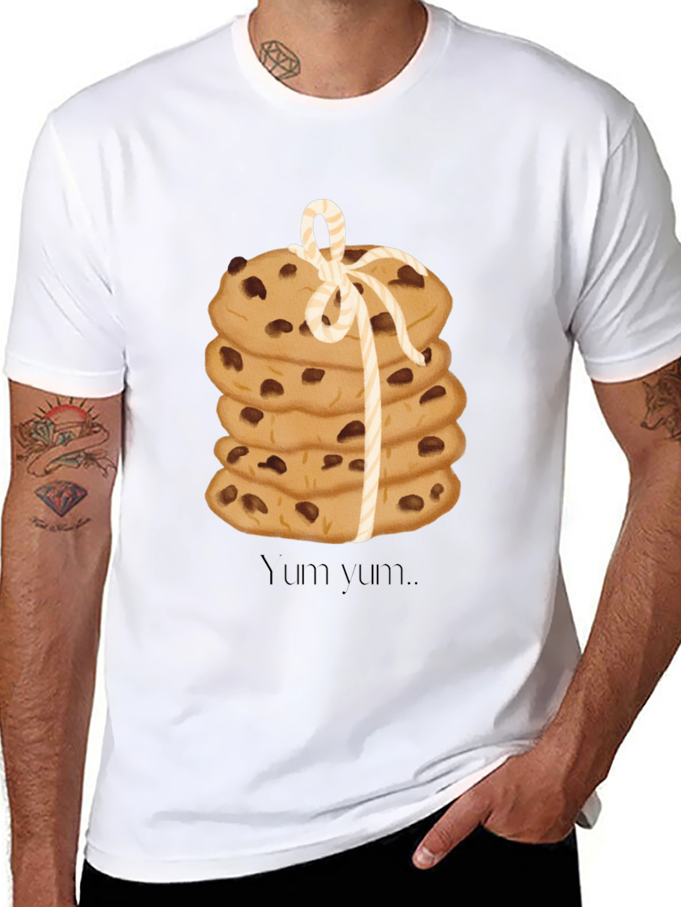 Cookie Stack Graphic T-Shirt - Yum Yum!