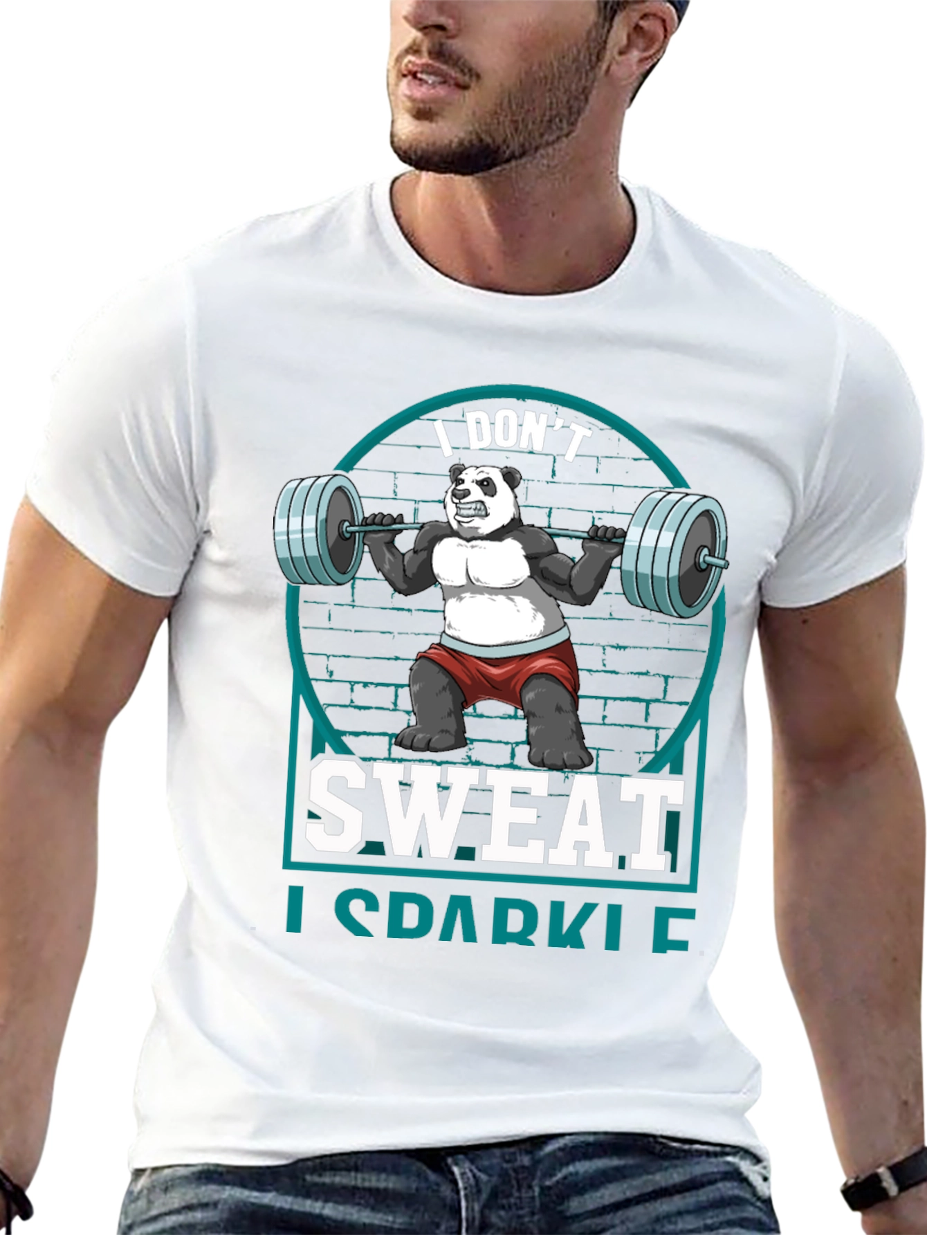 Panda Gym T-Shirt: I Dont Sweat I Sparkle