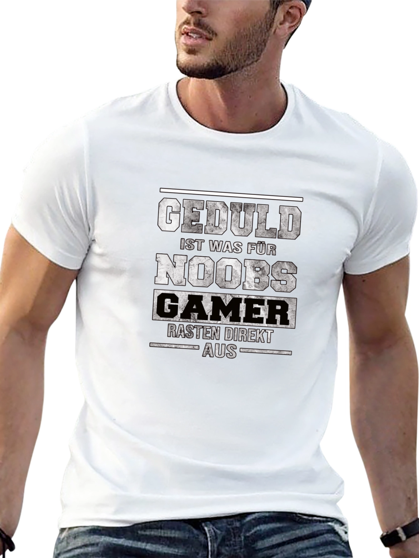 Geduld Noobs Gamer Black T-Shirt