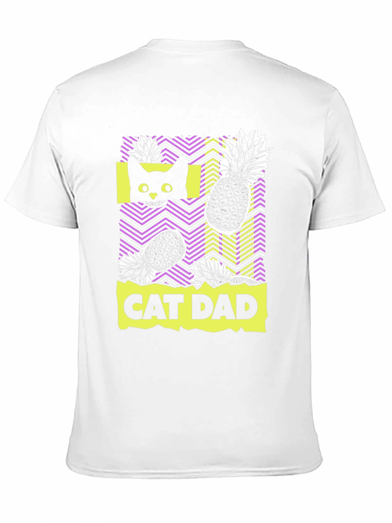 Cat Dad Pineapple Graphic Tee