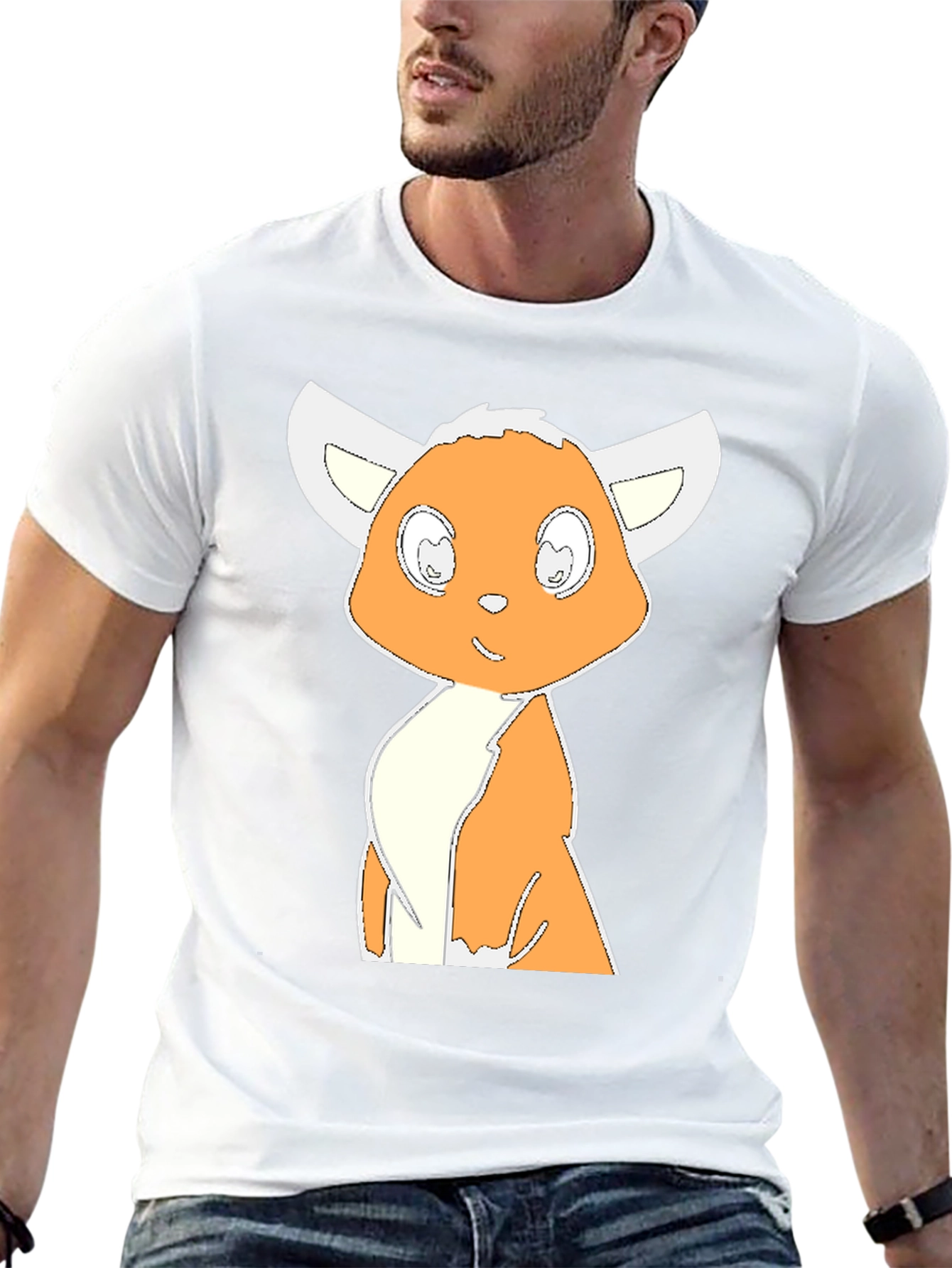 Cute Cartoon Fennec Fox Graphic T-Shirt