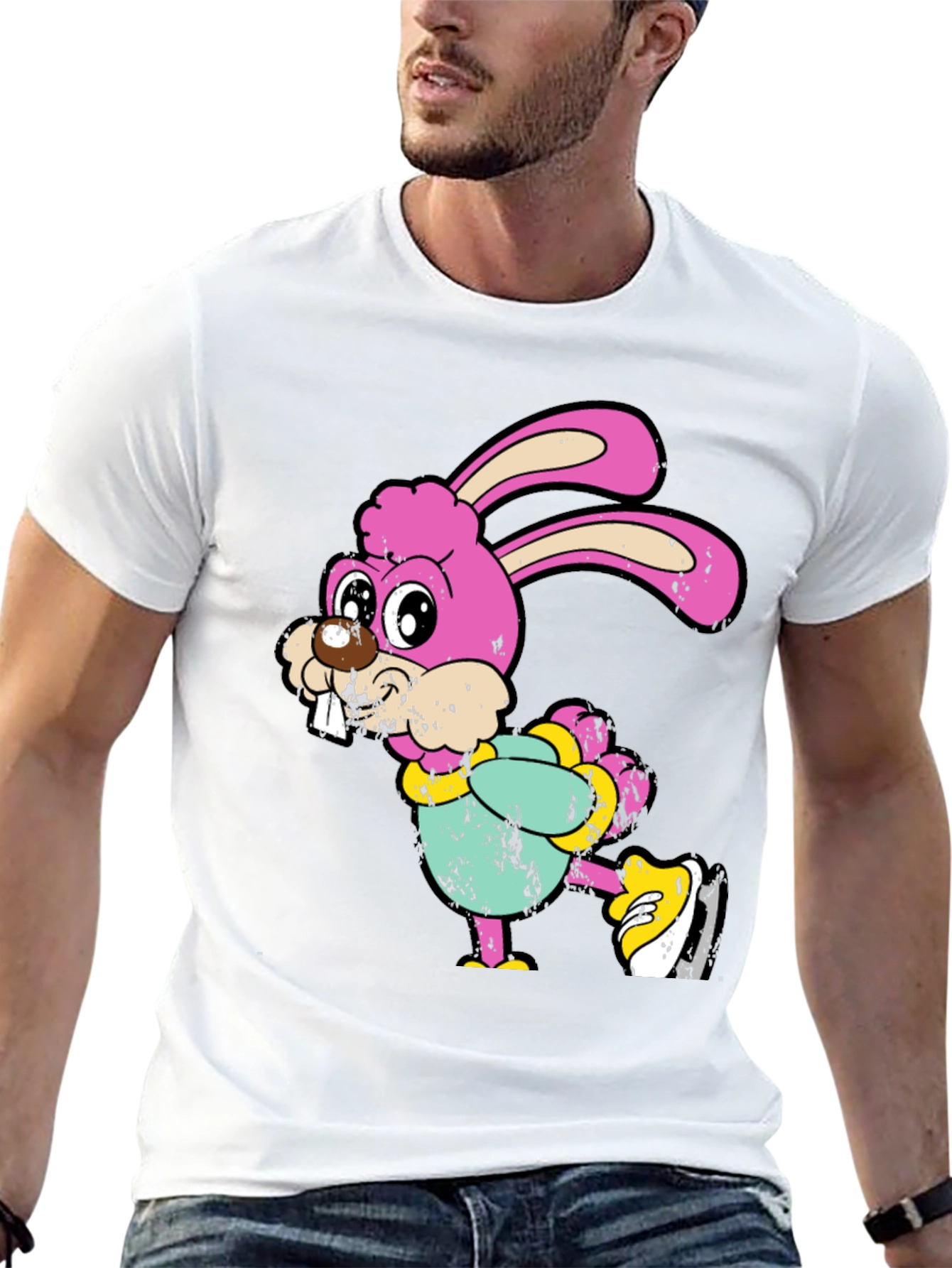 Retro Pink Bunny T-Shirt