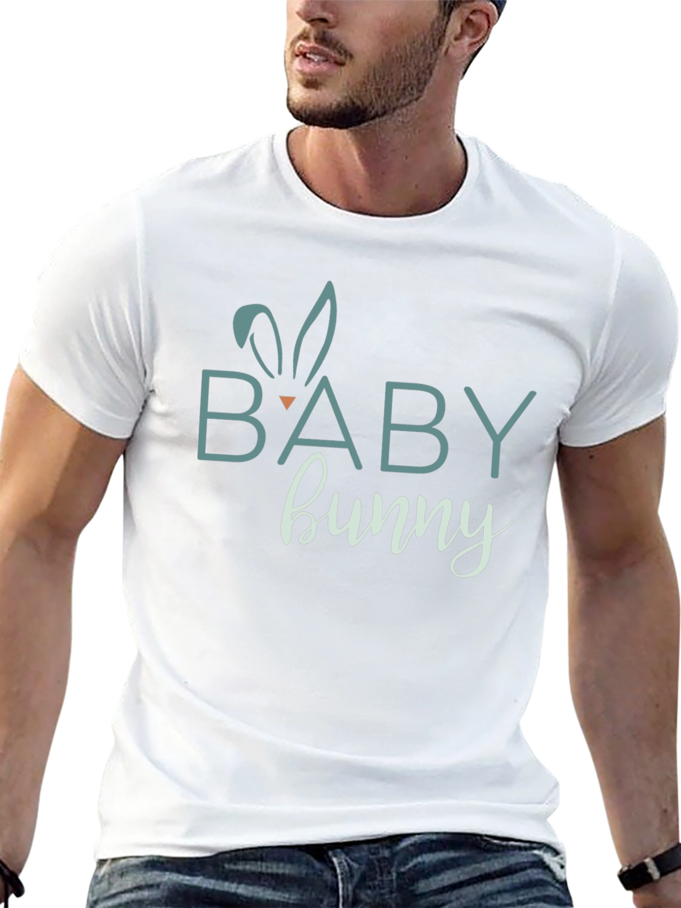 Baby Bunny Graphic Tee - Soft Cotton Black T-Shirt