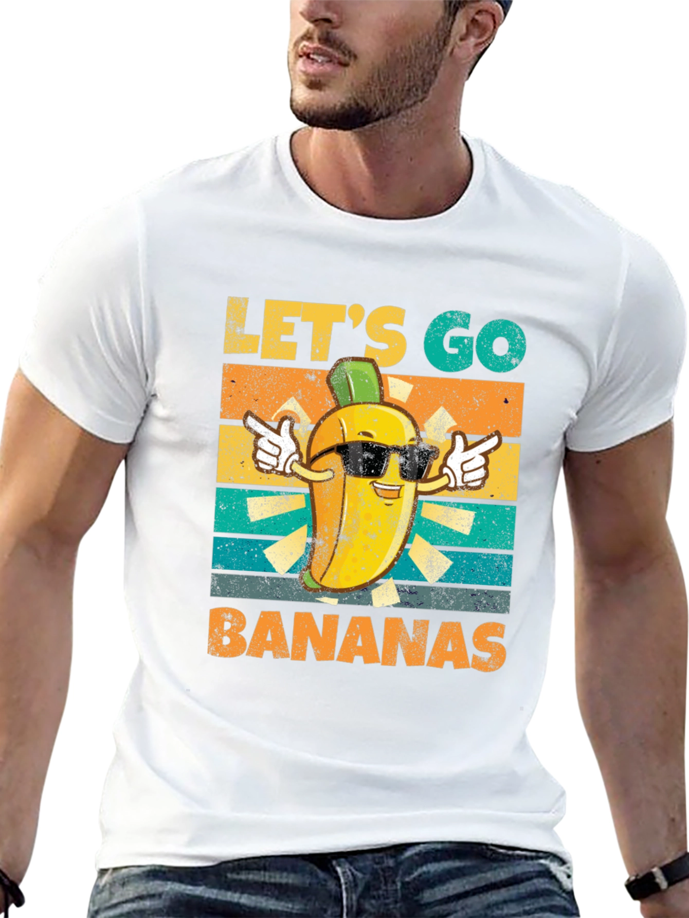 Lets Go Bananas T-Shirt Funny Fruit Design