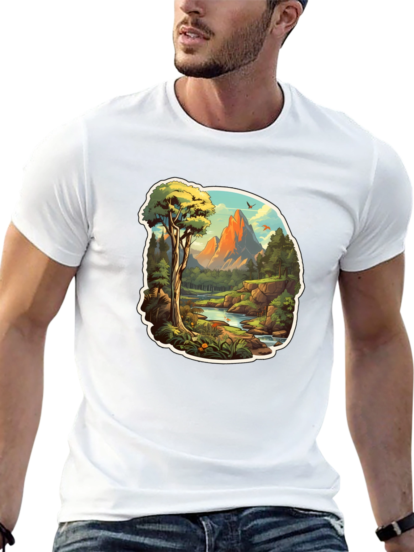 Mountain Vista Graphic Tee - Nature Lovers Black T-Shirt