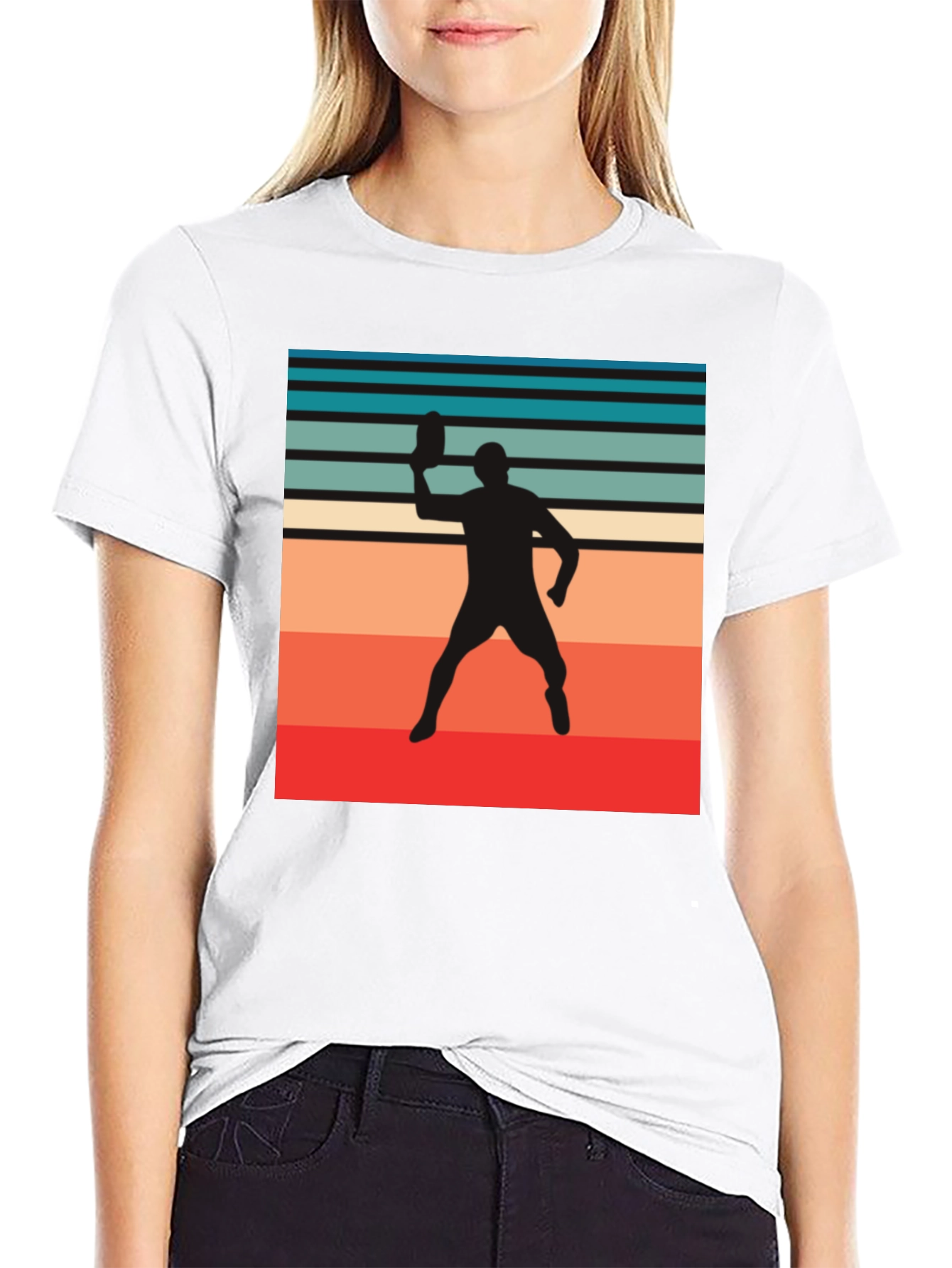 Retro Pickleball Player Graphic Tee
