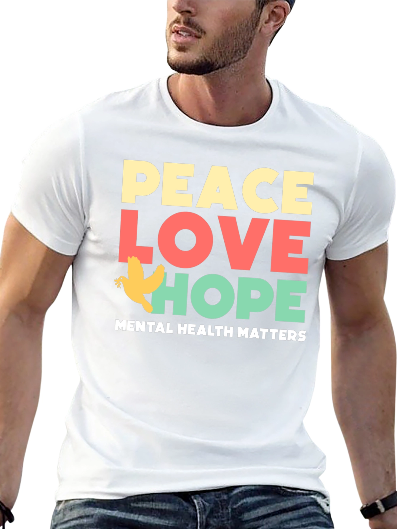 Peace Love Hope T-Shirt Mental Health Awareness Tee