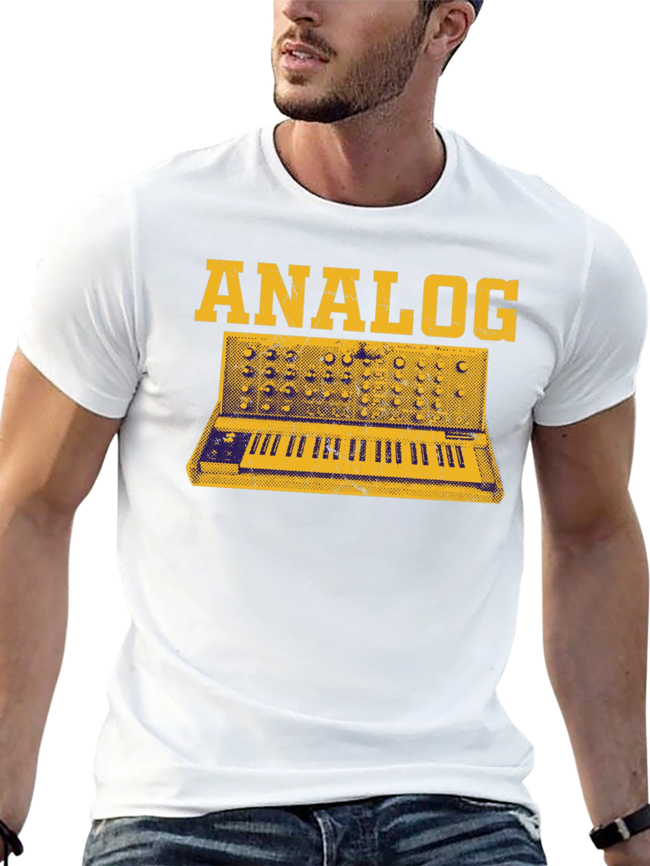 Analog Synth Graphic Tee - Musician T-Shirt