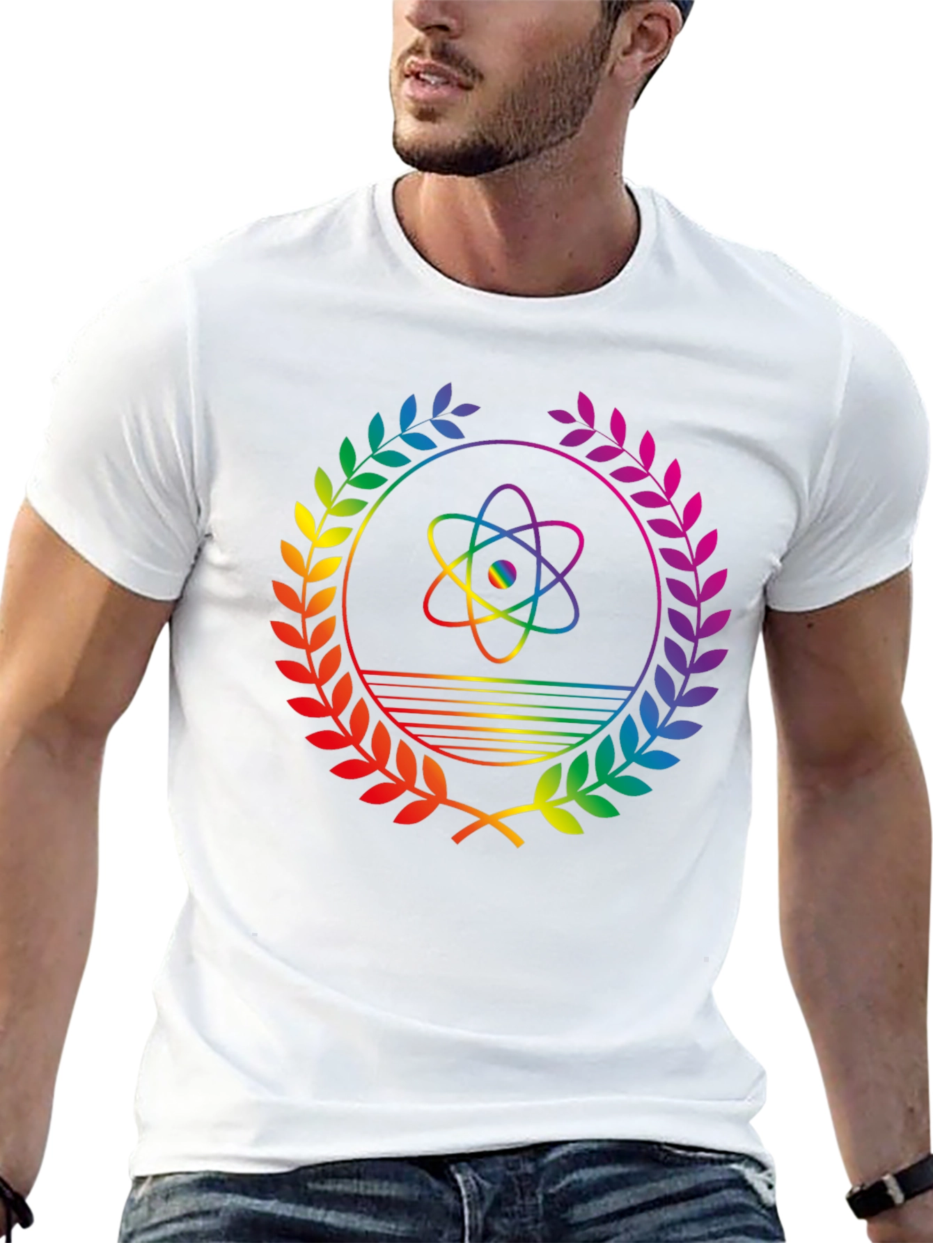 Rainbow Atom Science T-Shirt - Pride Graphic Tee