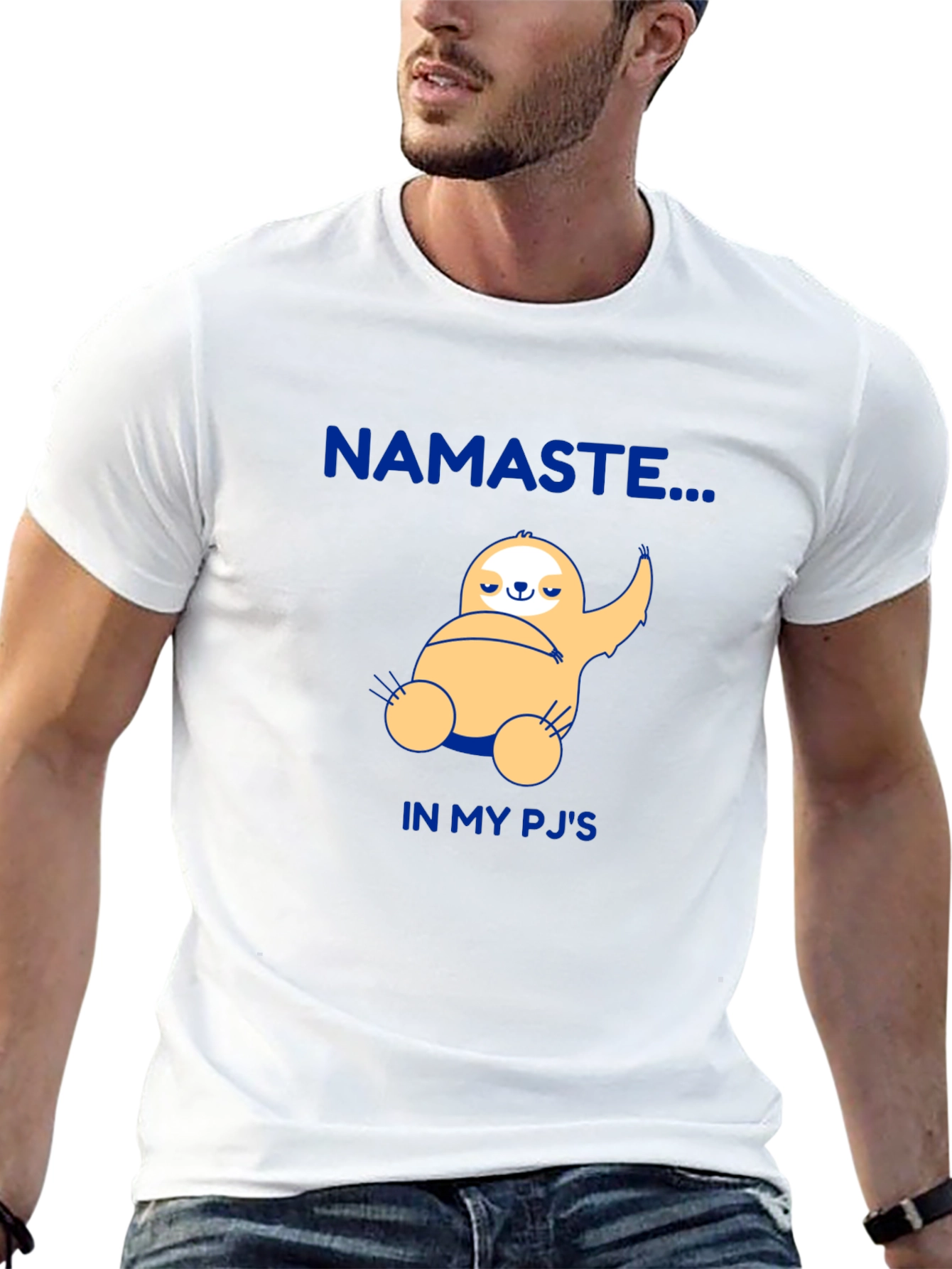 Namaste Sloth Graphic Tee - Cozy Pajama Shirt