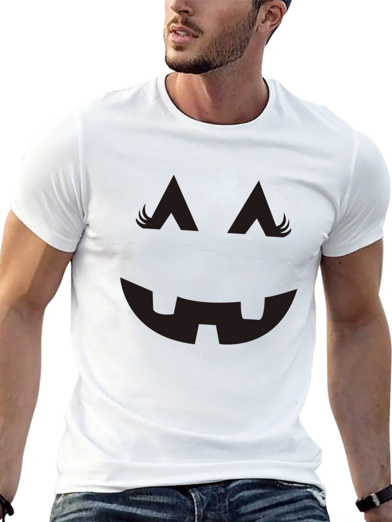 Jack-O-Lantern Face T-Shirt: Spooky Season Essential