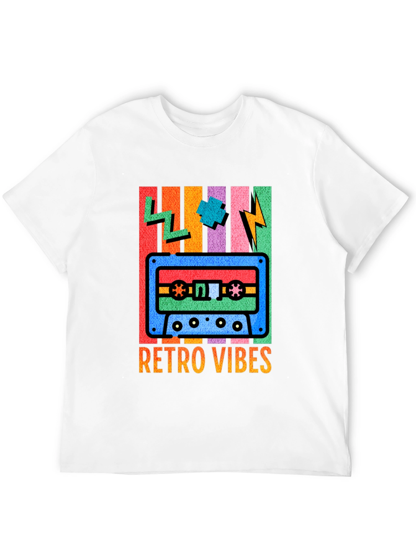 Retro Vibes Cassette Tape Graphic T-Shirt