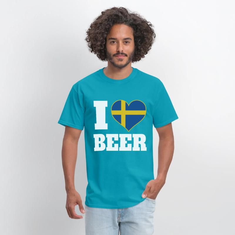 I Love Beer And Sweden Patriotic Expression