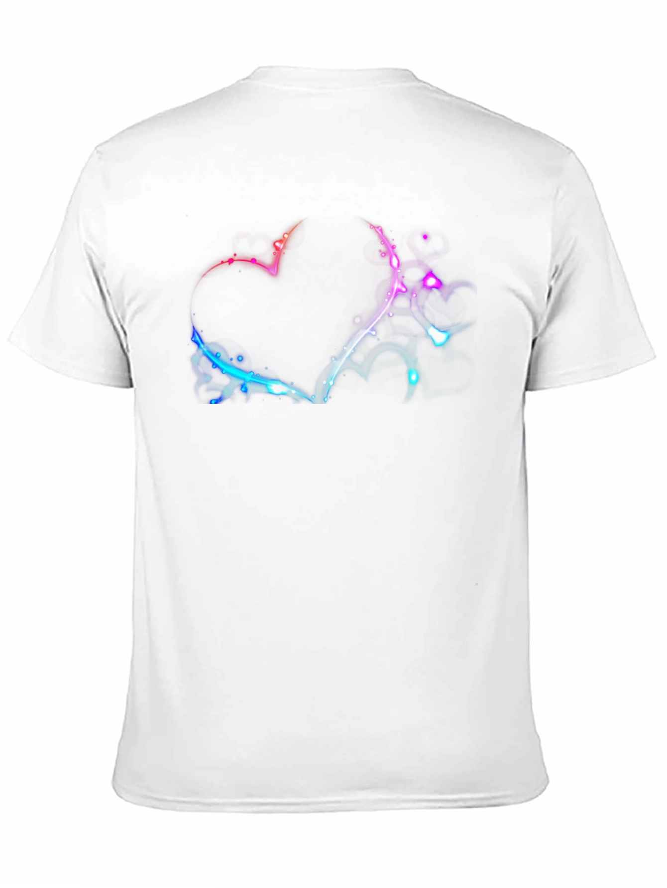 Neon Heart Graphic Black T-Shirt