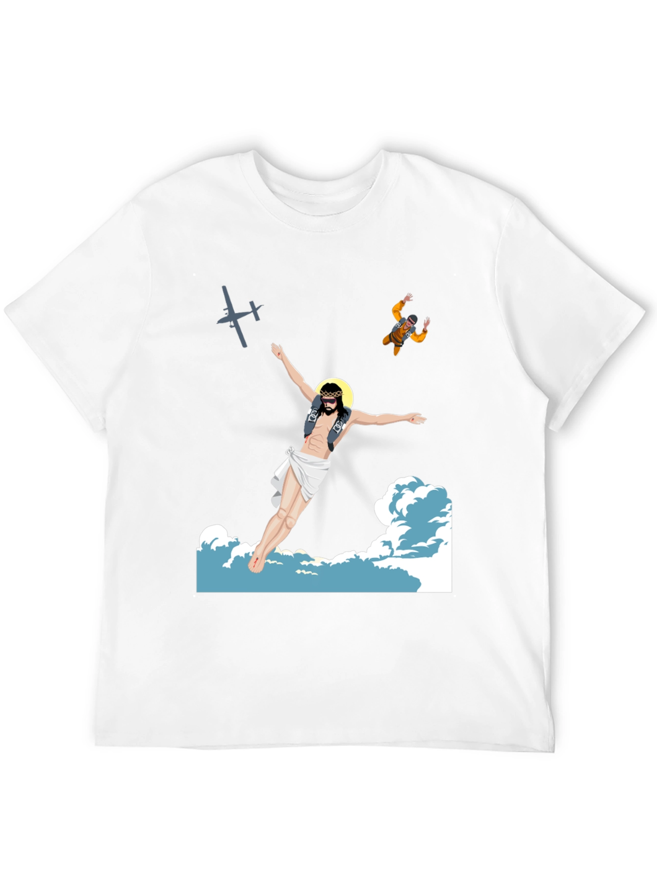 Skydiving Jesus Graphic Tee