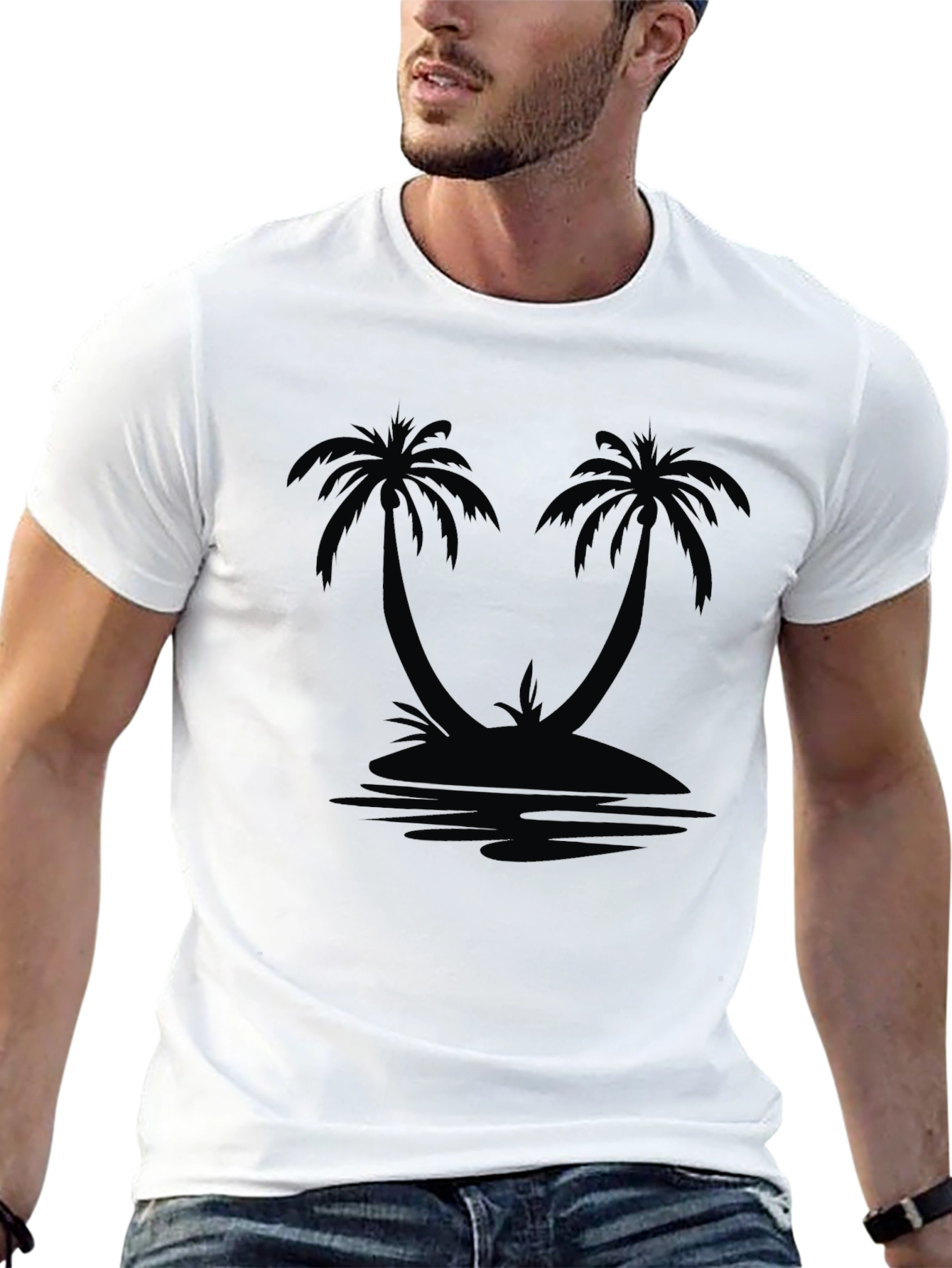 Island Palm T-Shirt - Black