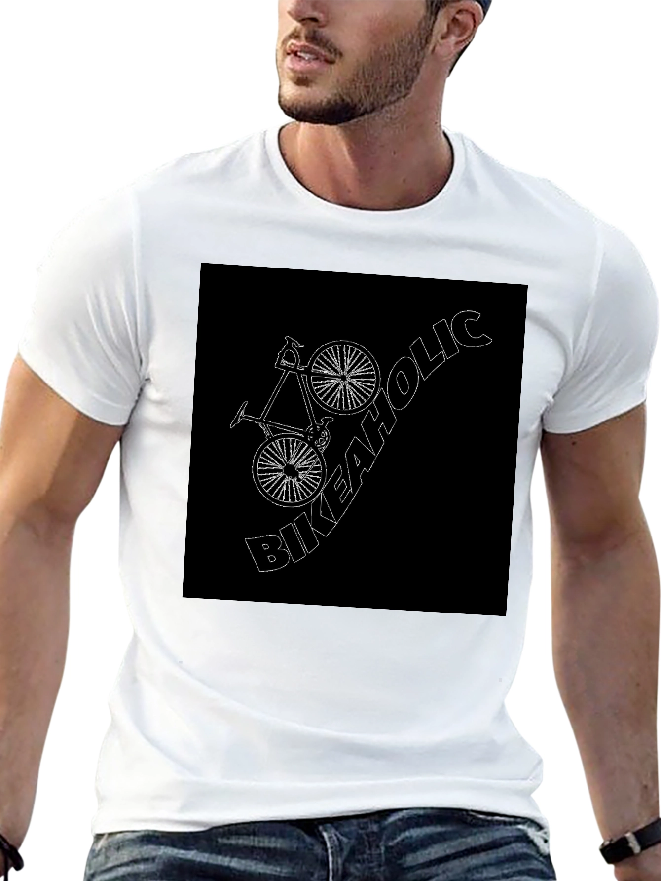 Bikeaholic Black T-Shirt - Cycling Enthusiast