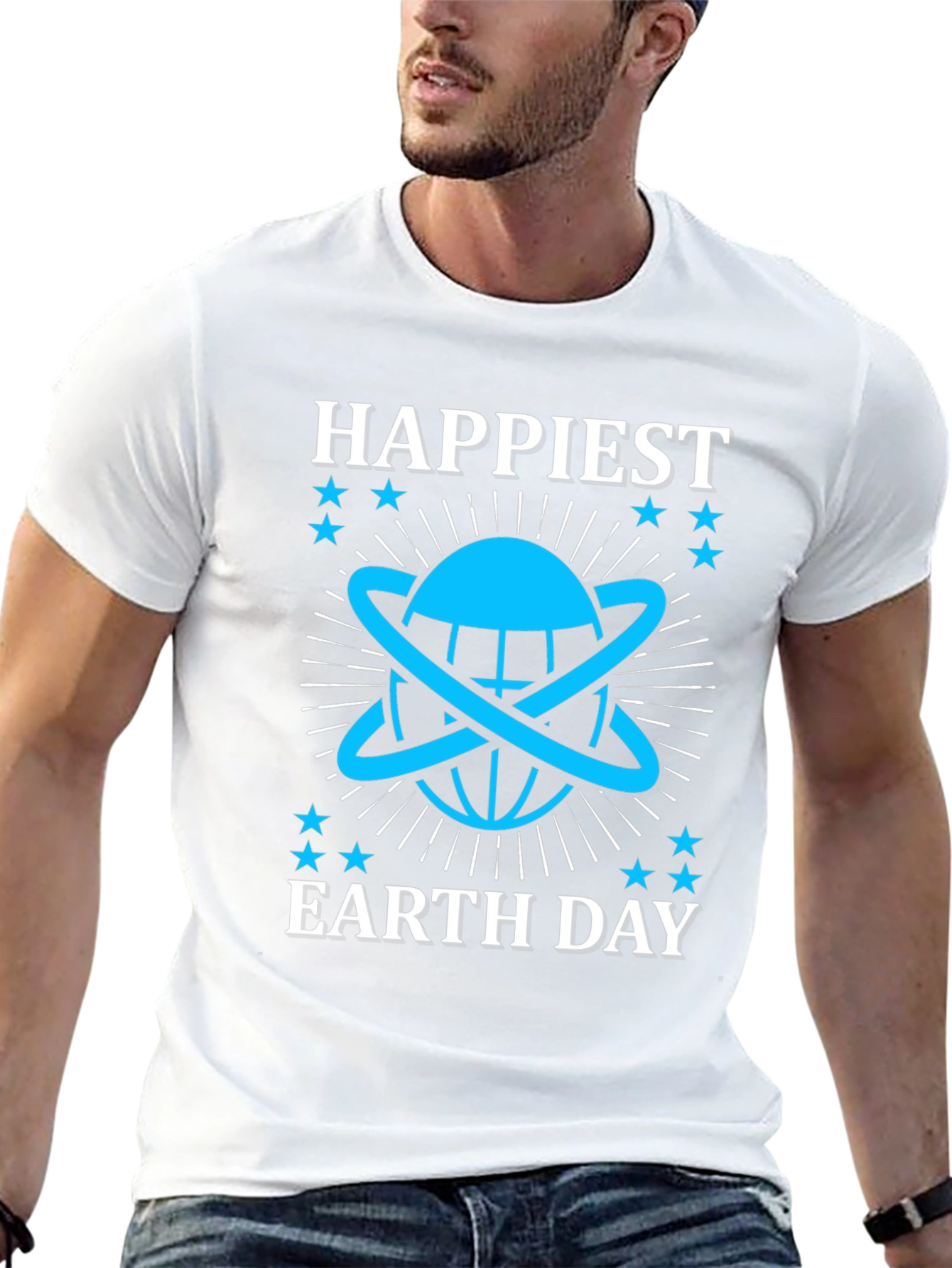 Happiest Earth Day Graphic T-Shirt - Soft Cotton Blend