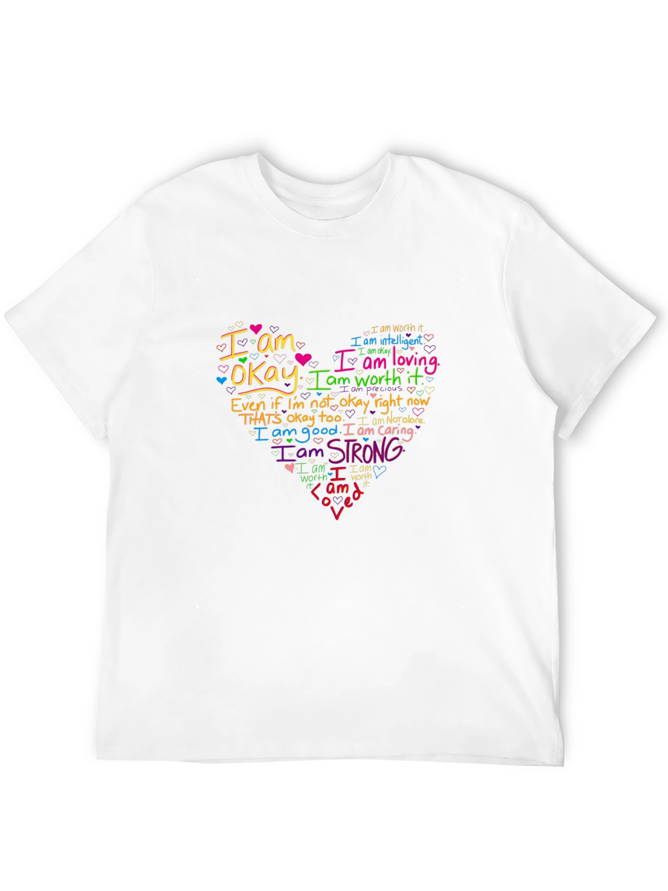 Affirming Heart Graphic Tee - I Am Enough