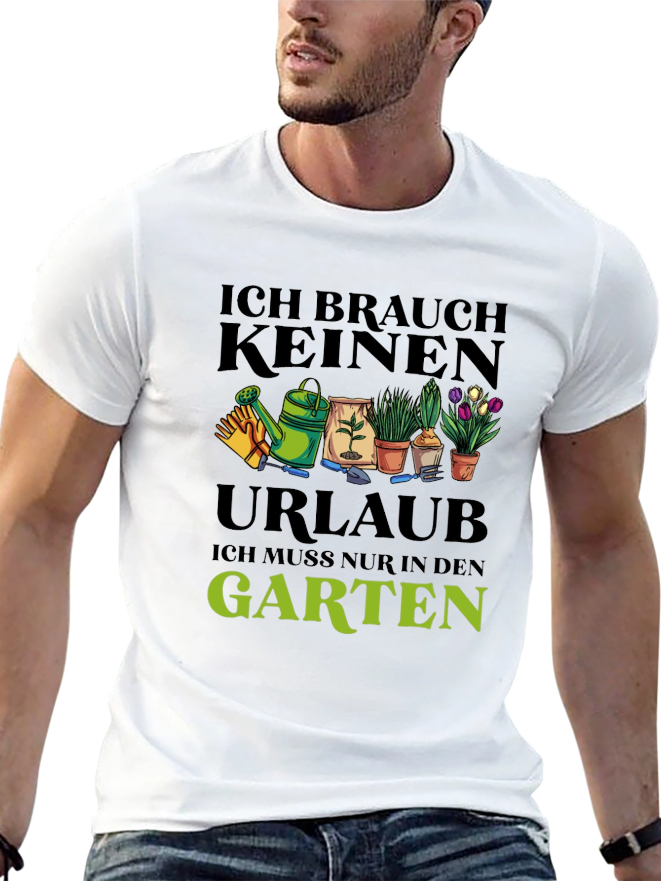 Gardeners Delight: I Need No Vacation Black T-Shirt